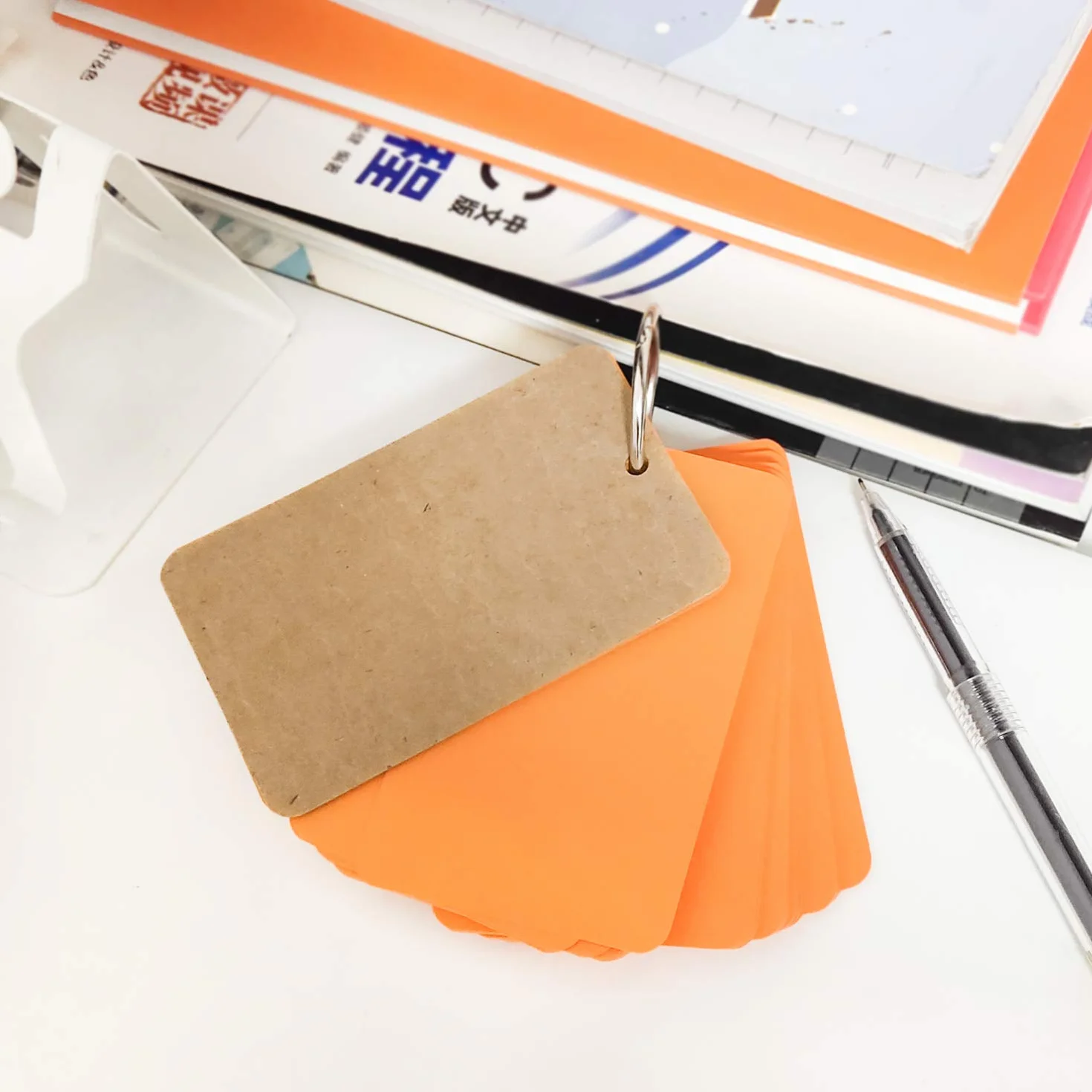 Carte Mémo Mobile, Flash Cards avec anneau de reliure, 8 pièces 400 feuilles 2.1" x 3.5"