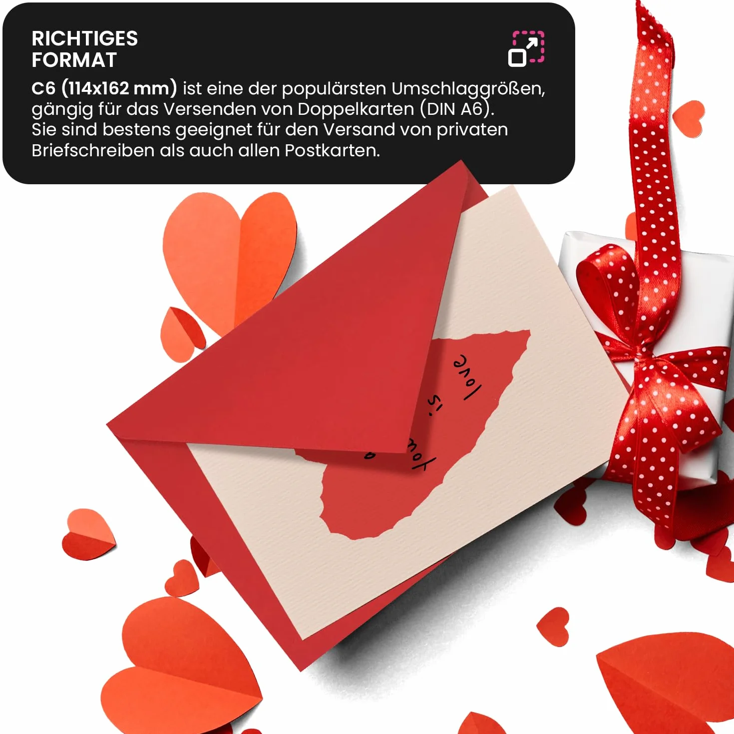 Sirio Color Netuno 25 enveloppes rouges C6 114 x 162 mm 115g Lampone enveloppes colorées faire-part lettres cartes vœux mariage anniversaire