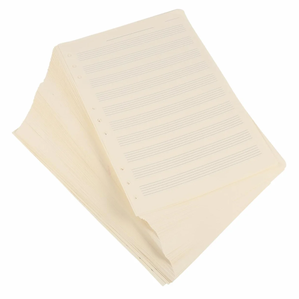 SEWACC 100 Feuilles Papier Partition Détachable Portées Recharge Cahier Musique Papier Blanc