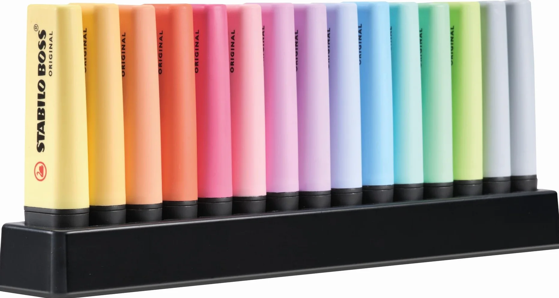 STABILO BOSS ORIGINAL Pastel Surligneur Set de bureau 15 pièces