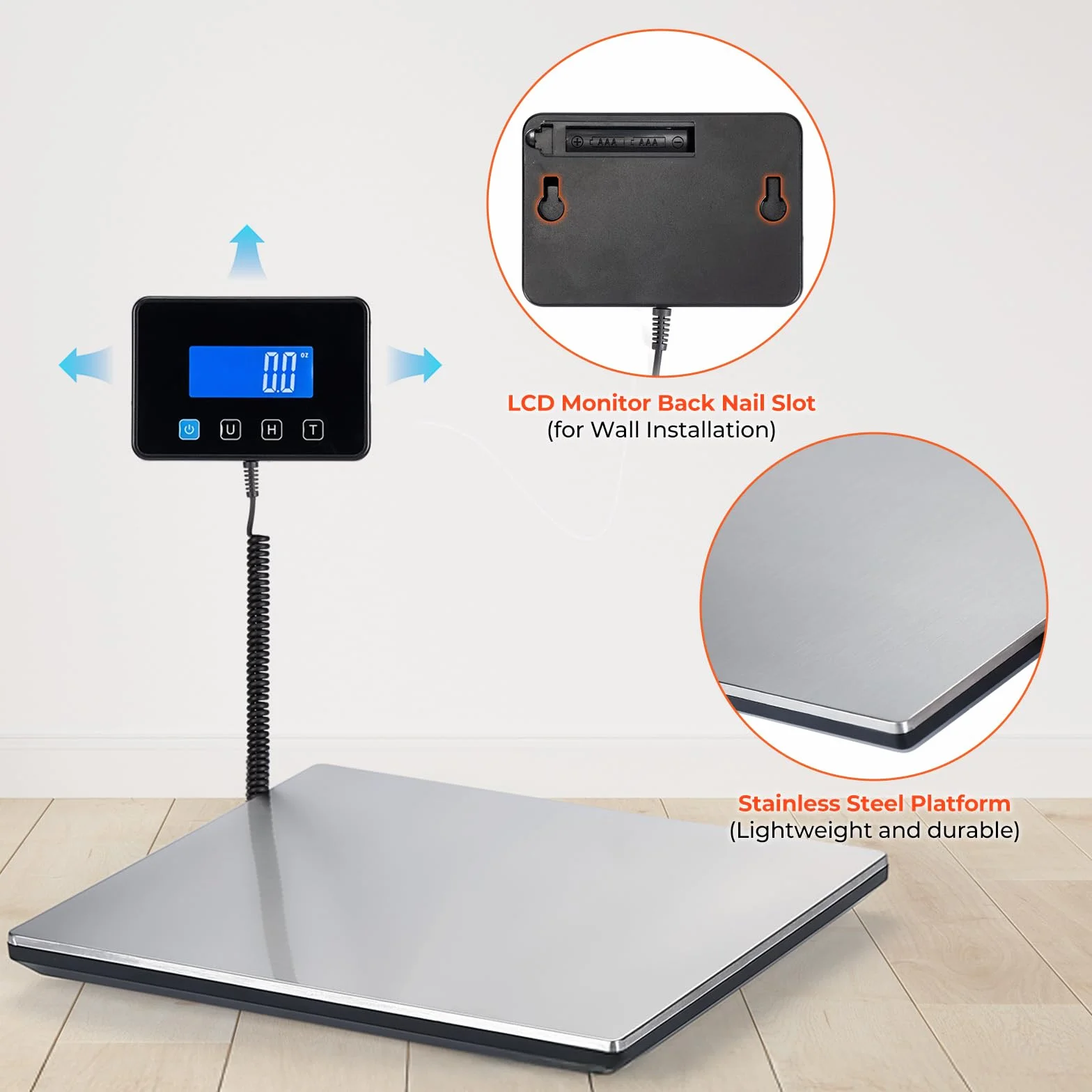 MUNBYN Balance Colis 300kg/660lb Haute Précision Minuterie D'arrêt Personnalisable