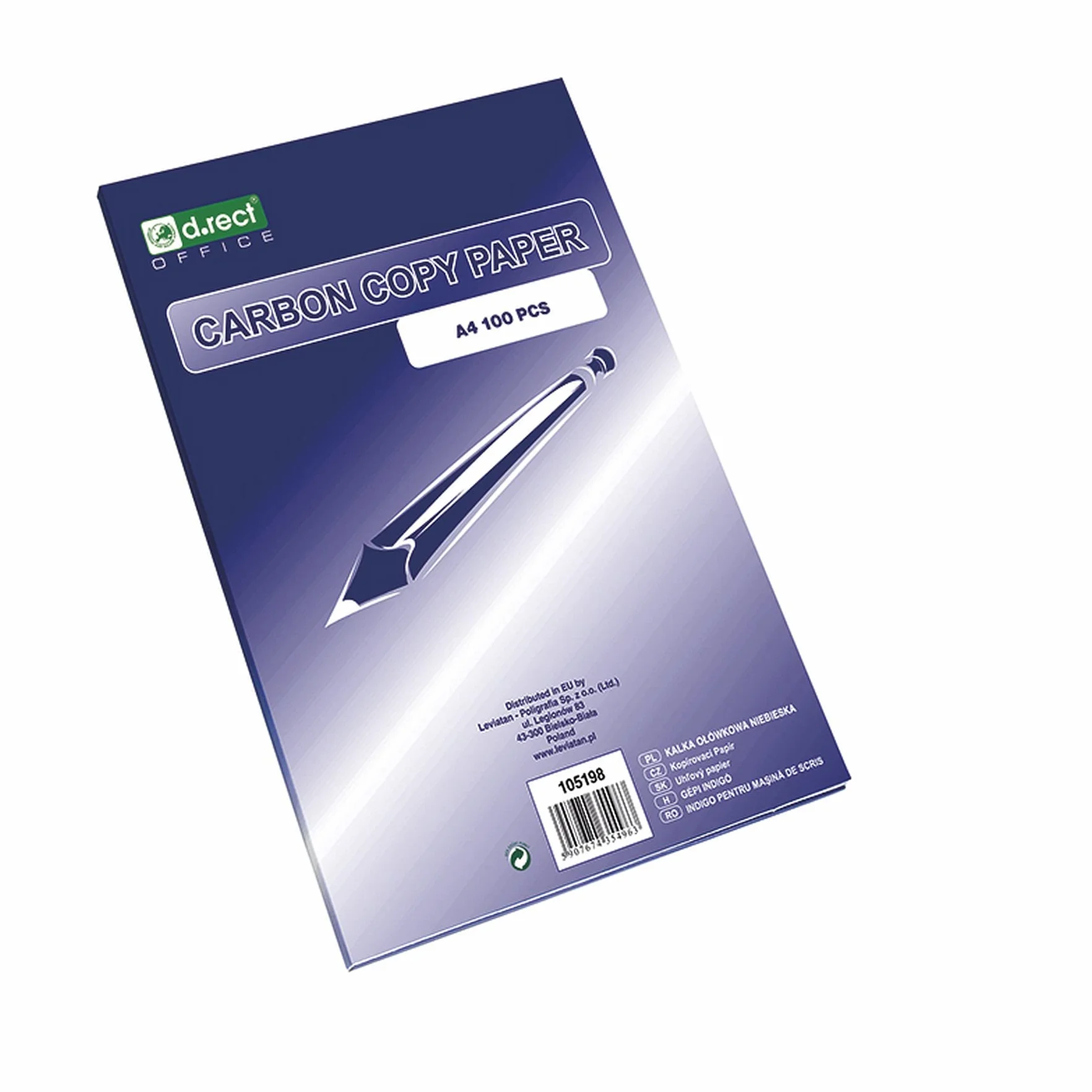 D.RECT Papier Carbone A4 Bleu Lot de 100 Feuilles