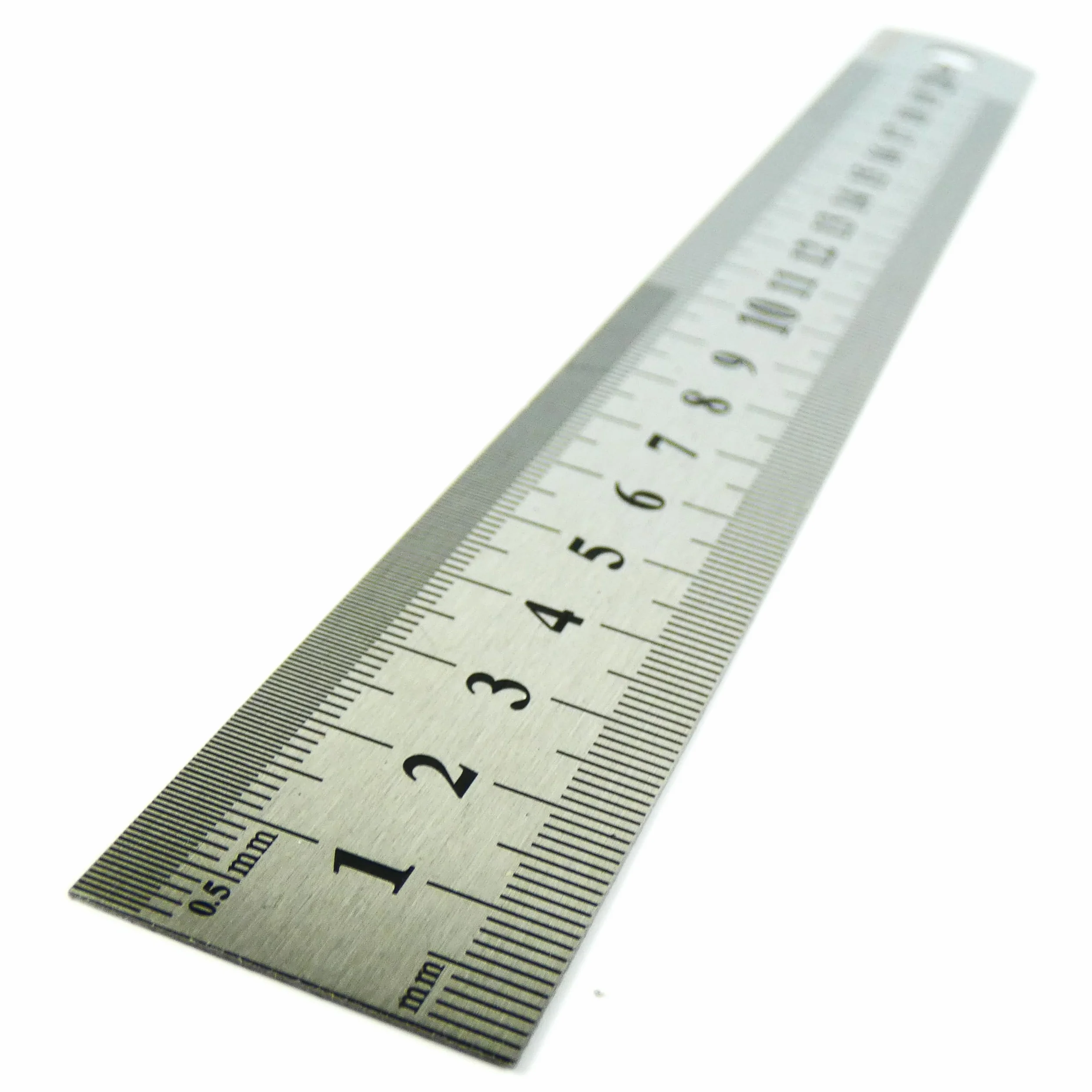 Règle Acier Inoxydable 20 cm Double Graduation mm & pouces Métallique
