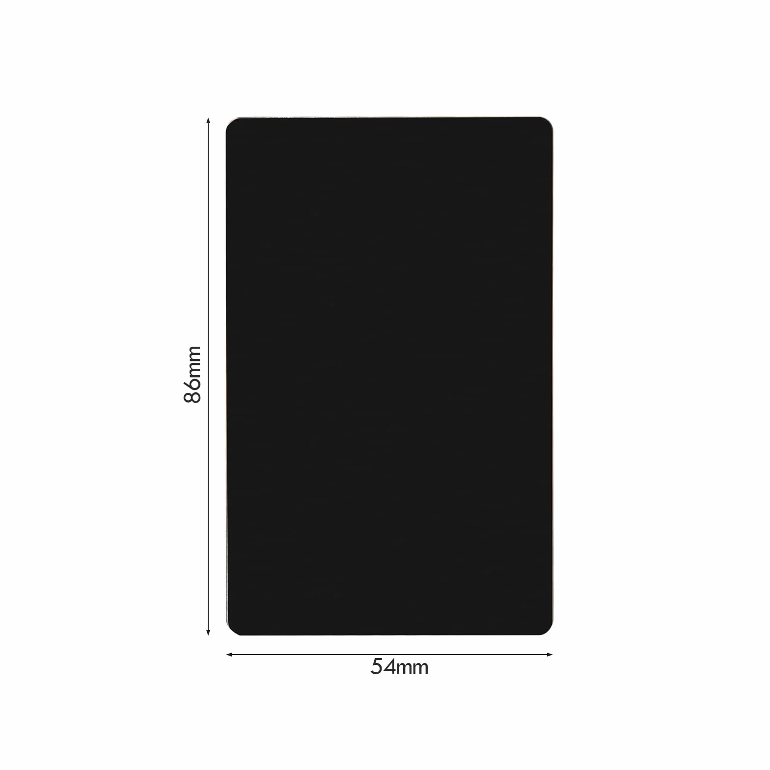 Cartes de visite en métal Blancs gravées 50Pcs Noir