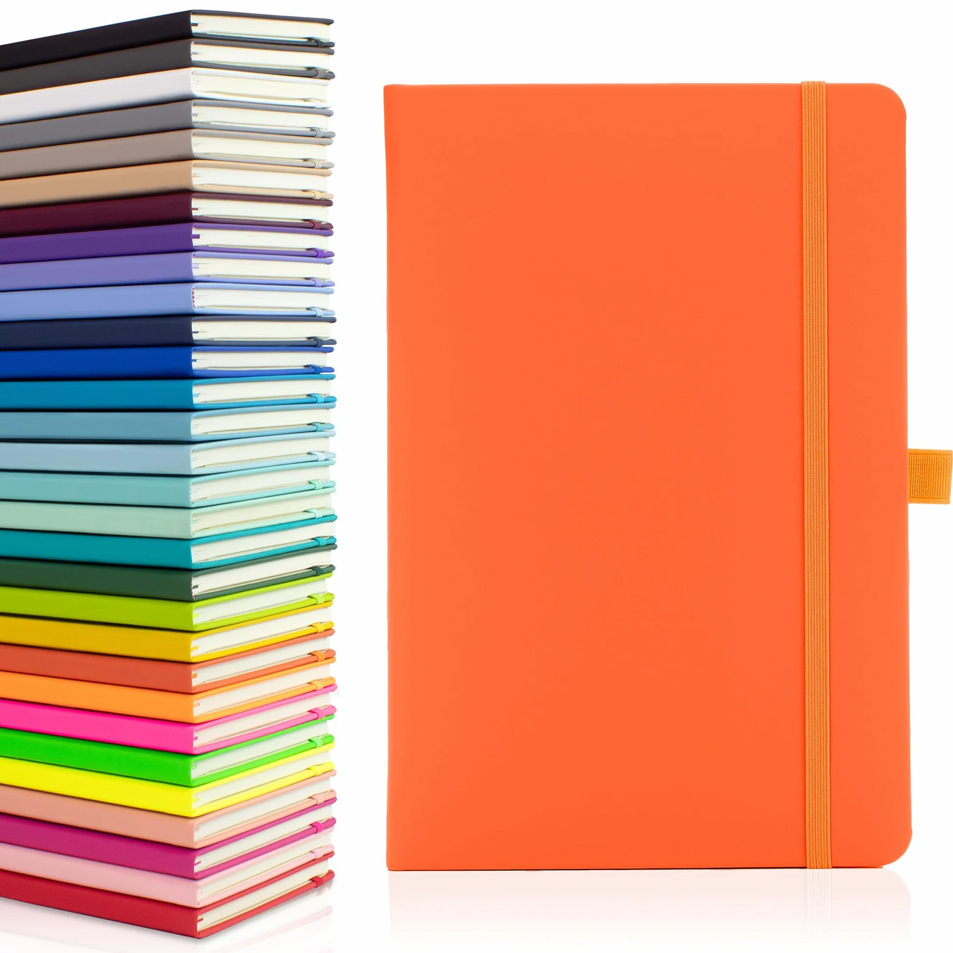 Notes London Eco A5 Carnet Ligné Couverture Rigide Orange Papier Durable