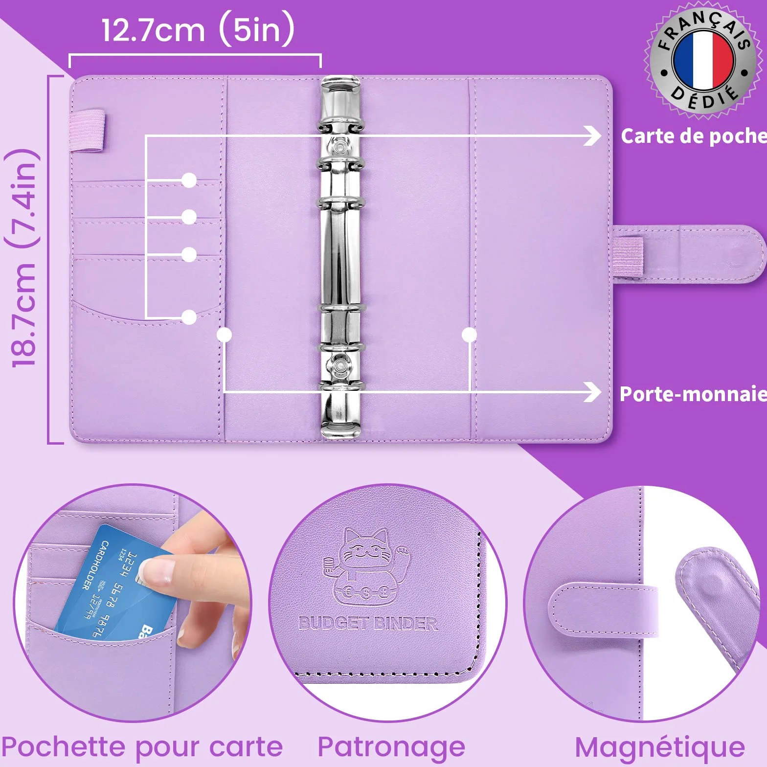 Classeur Budget Francais A6 Enveloppe Violet Carnet Organisateur