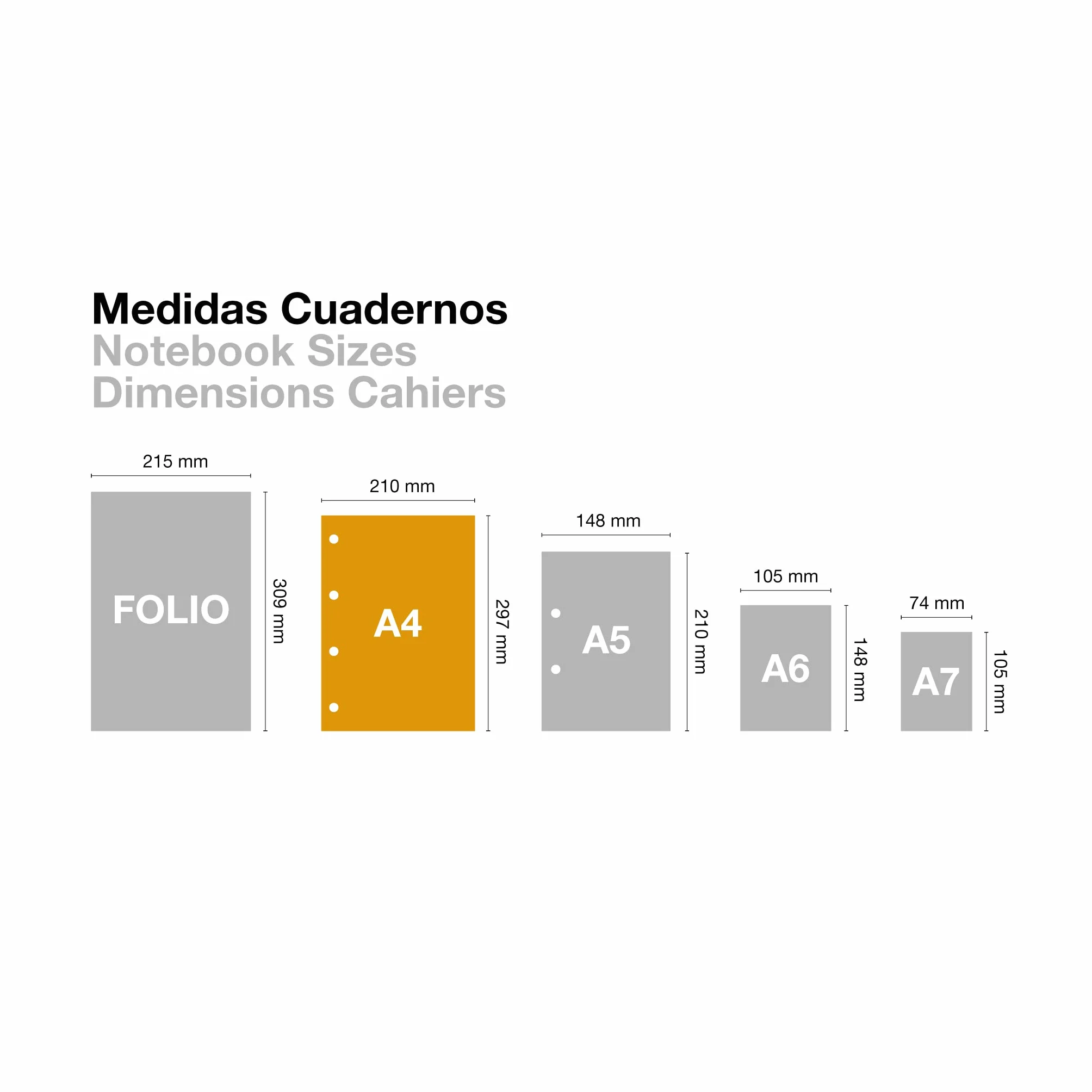 Miquelrius Bloc de recharge A4 100 feuilles quadrillées 4x4 mm Papier 90 g/m²