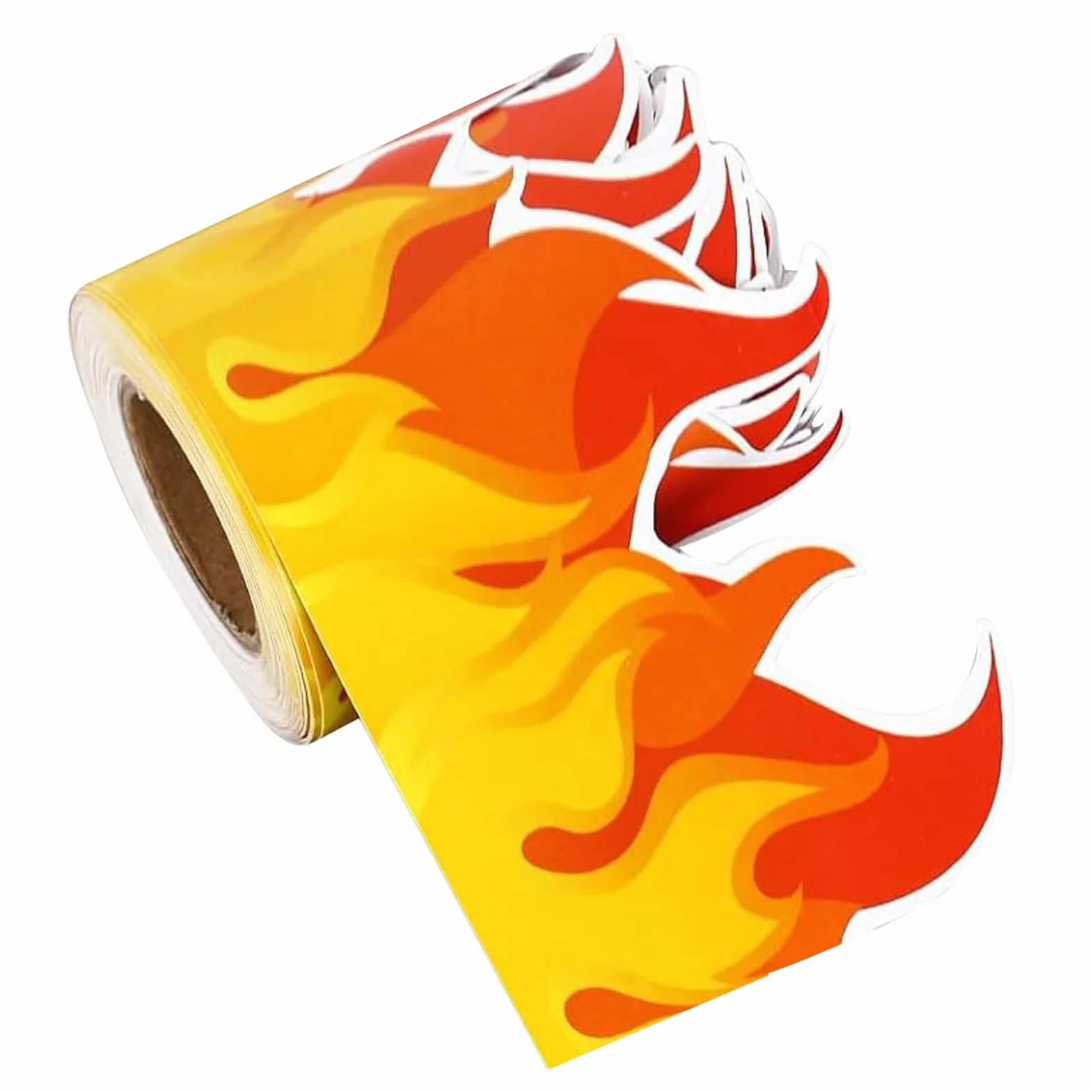 ABOOFAN Autocollants de Bordure pour Tableau d'Affichage en Papier Rouge et Orange 7,5 cm x 10 m