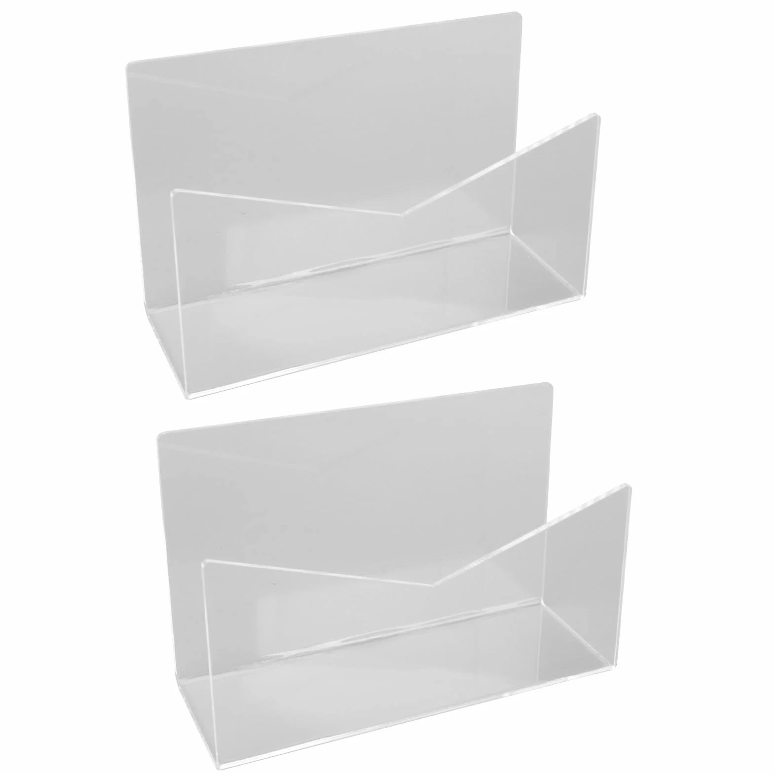 Porte-courrier en Acrylique Transparent pour Bureau, Support d'Enveloppe Autoportant