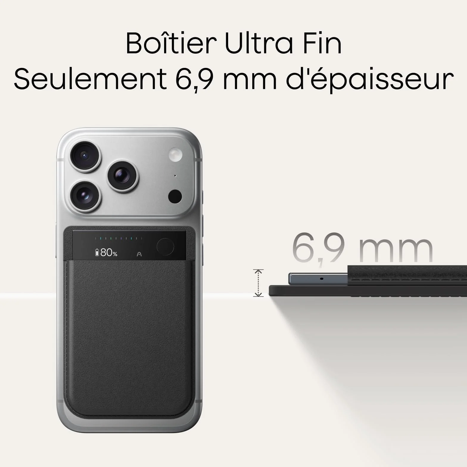 Étui de Magnétique pour Plaud Note Pro Enregistreur Vocal IA, Noir