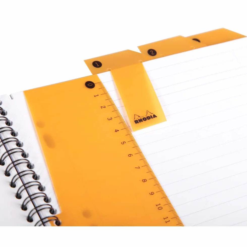 Rhodia 119910C Cahier à Spirale A5+ 16x21 cm Petits Carreaux 160 Pages Clairefontaine 90 g/m² Couverture Polypro