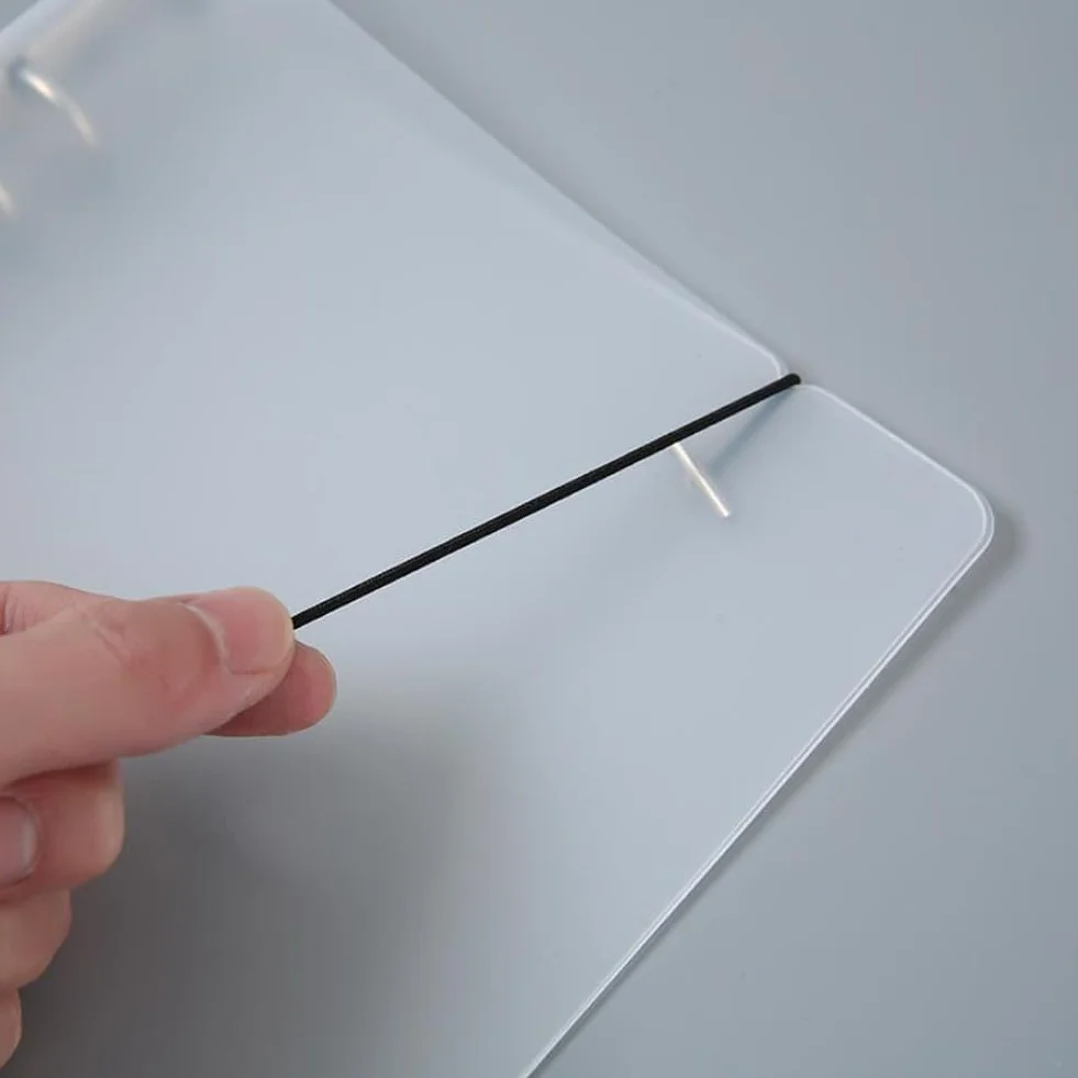 Couverture de Classeur A5 Transparent 6 Anneaux Plastique Protection