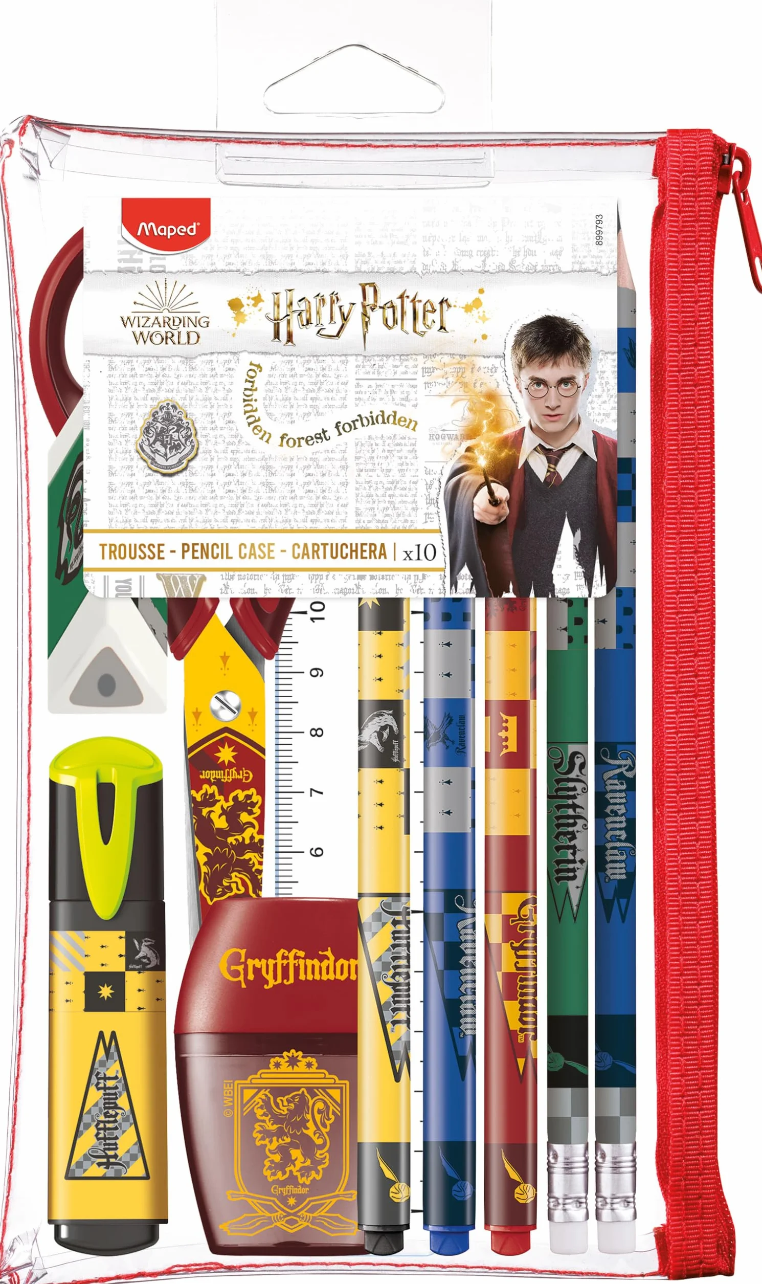 Maped Trousse de Fournitures Scolaires Harry Potter 10 pièces