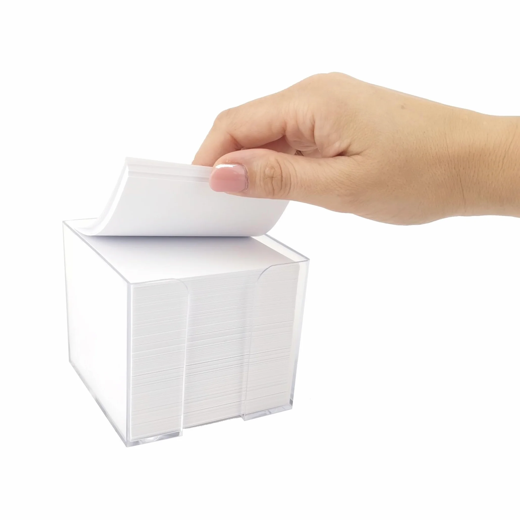 Bloc-notes 350 feuilles 85 x 85 x 40 mm Blanc D.RECT Insert de Remplacement