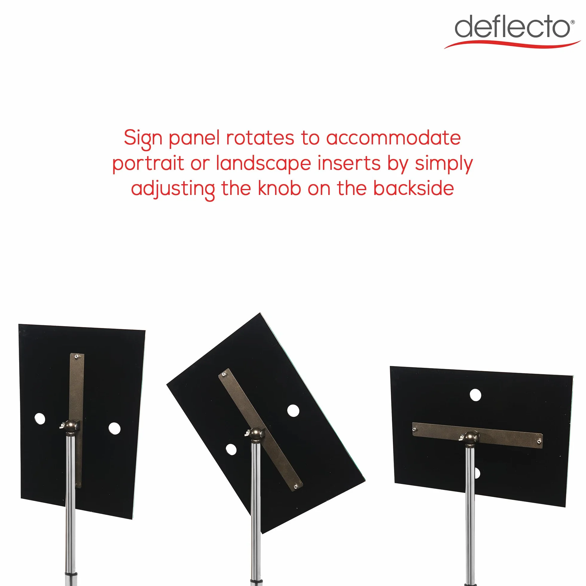 Deflecto Porte-Affiches Sur Pied A4 Bords Biseautés Panneaux D'affichage Réglables Support Télescopique