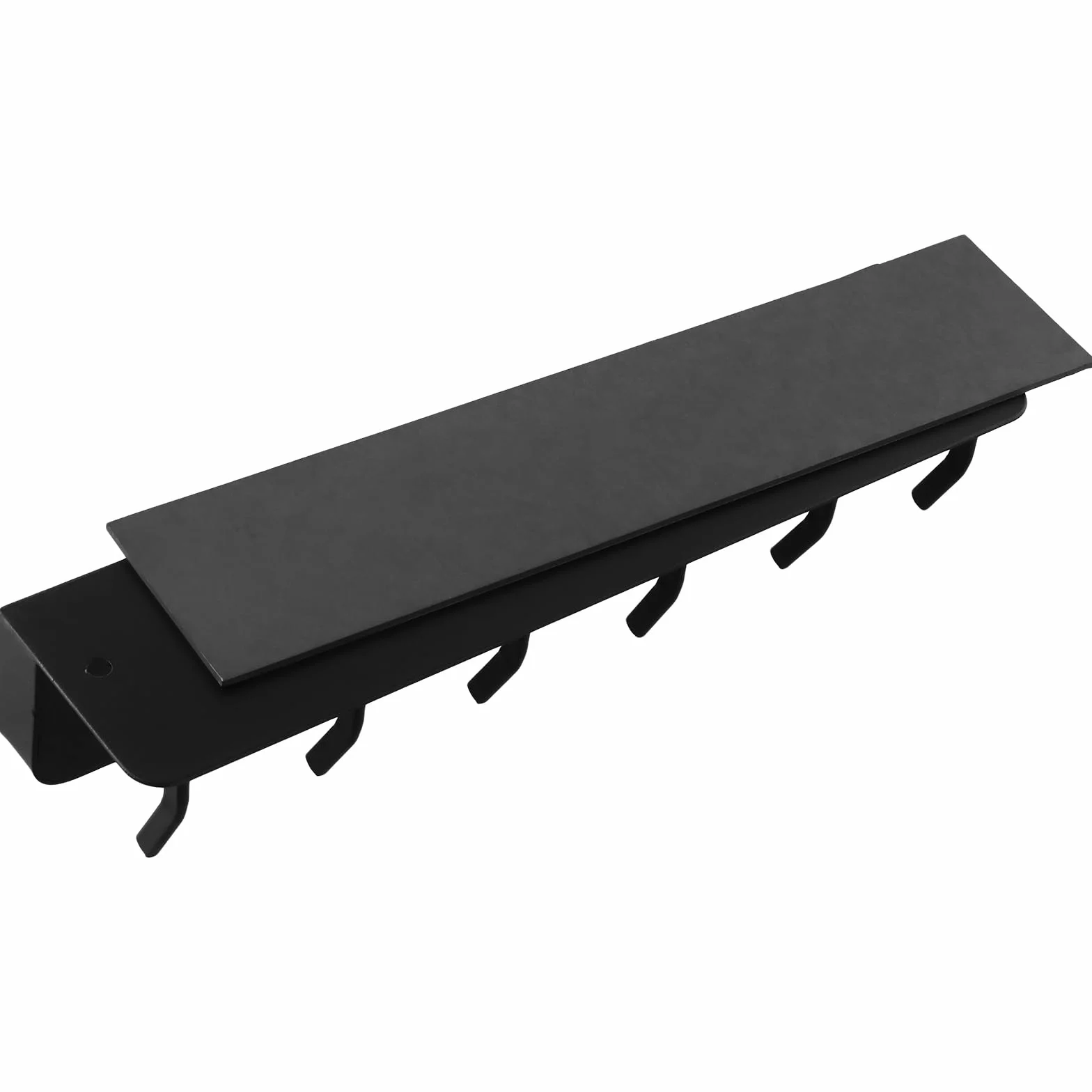 Porte-clés Mural Lot de 2 avec 6 Crochets Magnétique et Adhésif 24,5 cm Noir Rangement
