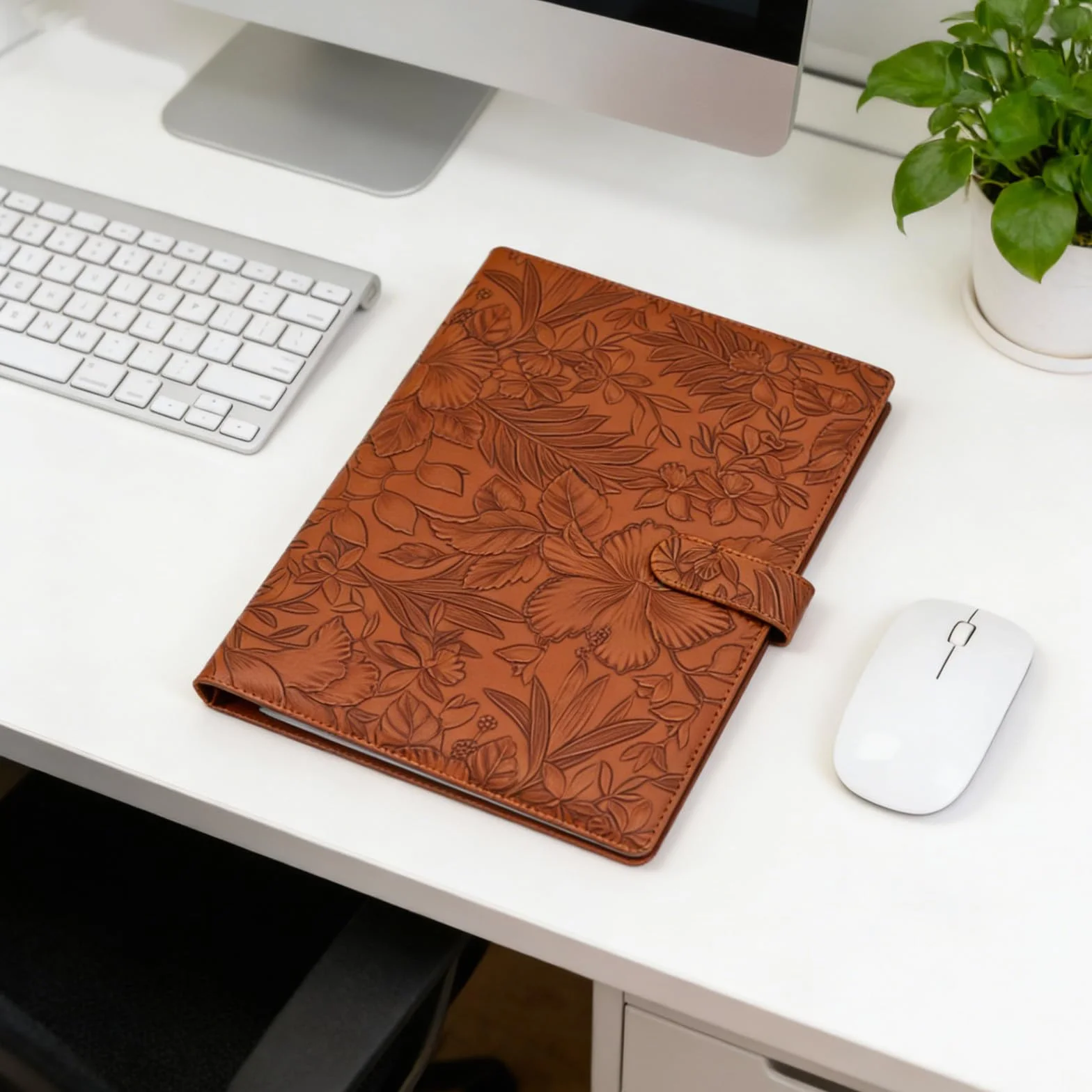 VANRA Porte-documents Padfolio Faux Cuir avec Bloc-Notes Organiseur Documents Taille Lettre