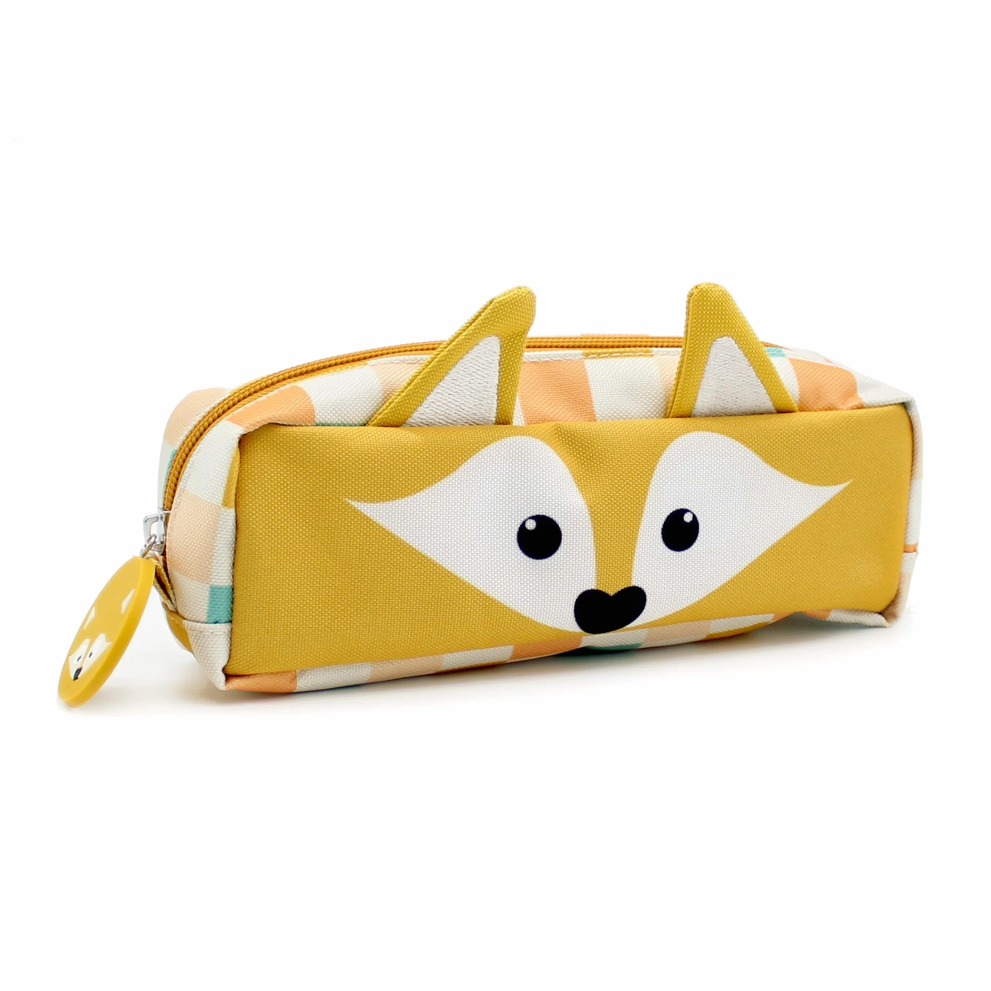 Les DÉGLINGOS Trousse Scolaire Cyranos Le Renard Ecole Maternelle CP Garçon Fille Dès 3 Ans Jaune Moutarde