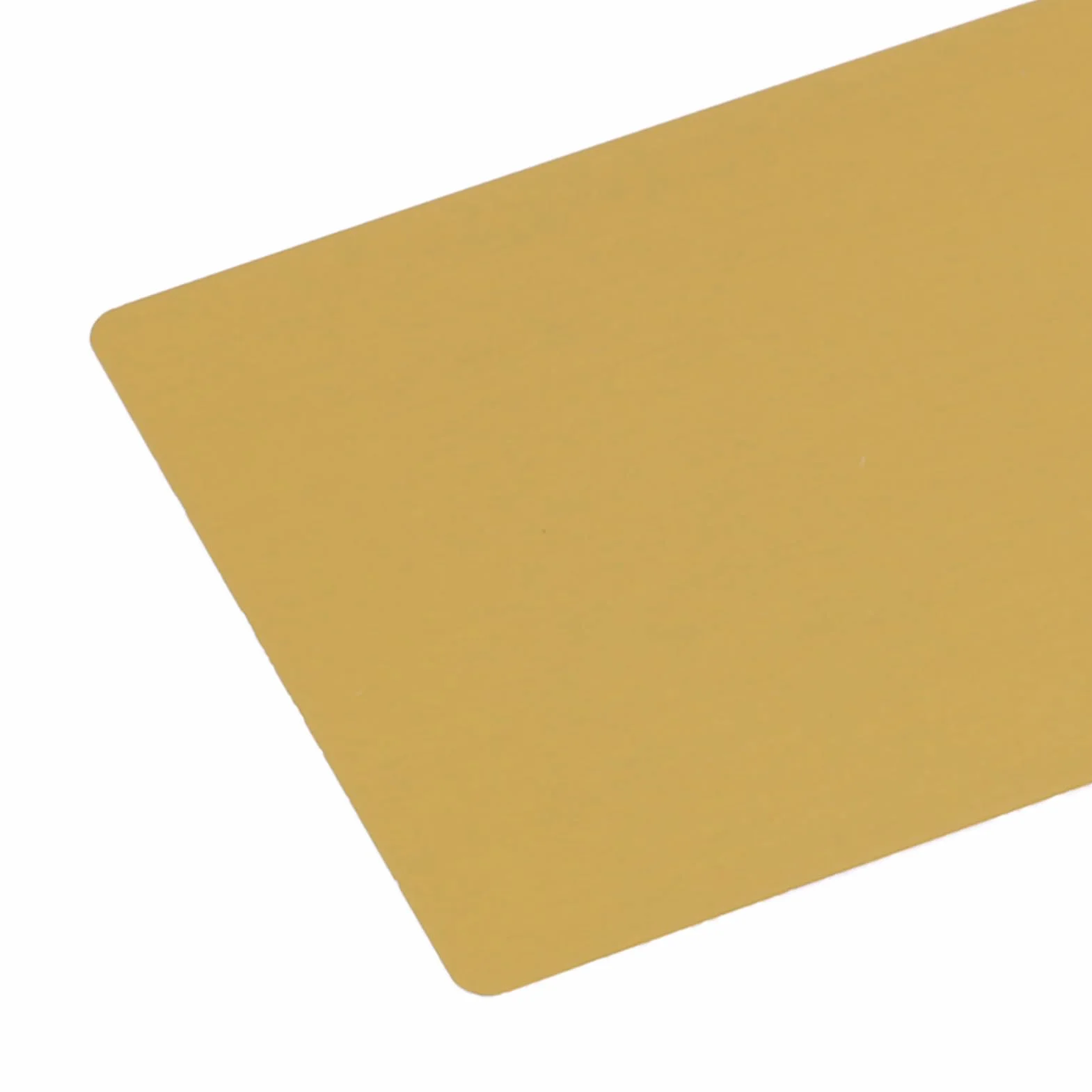 Cartes de Visite en Métal Vierges Alliage d'Aluminium 50 Pièces Jaune