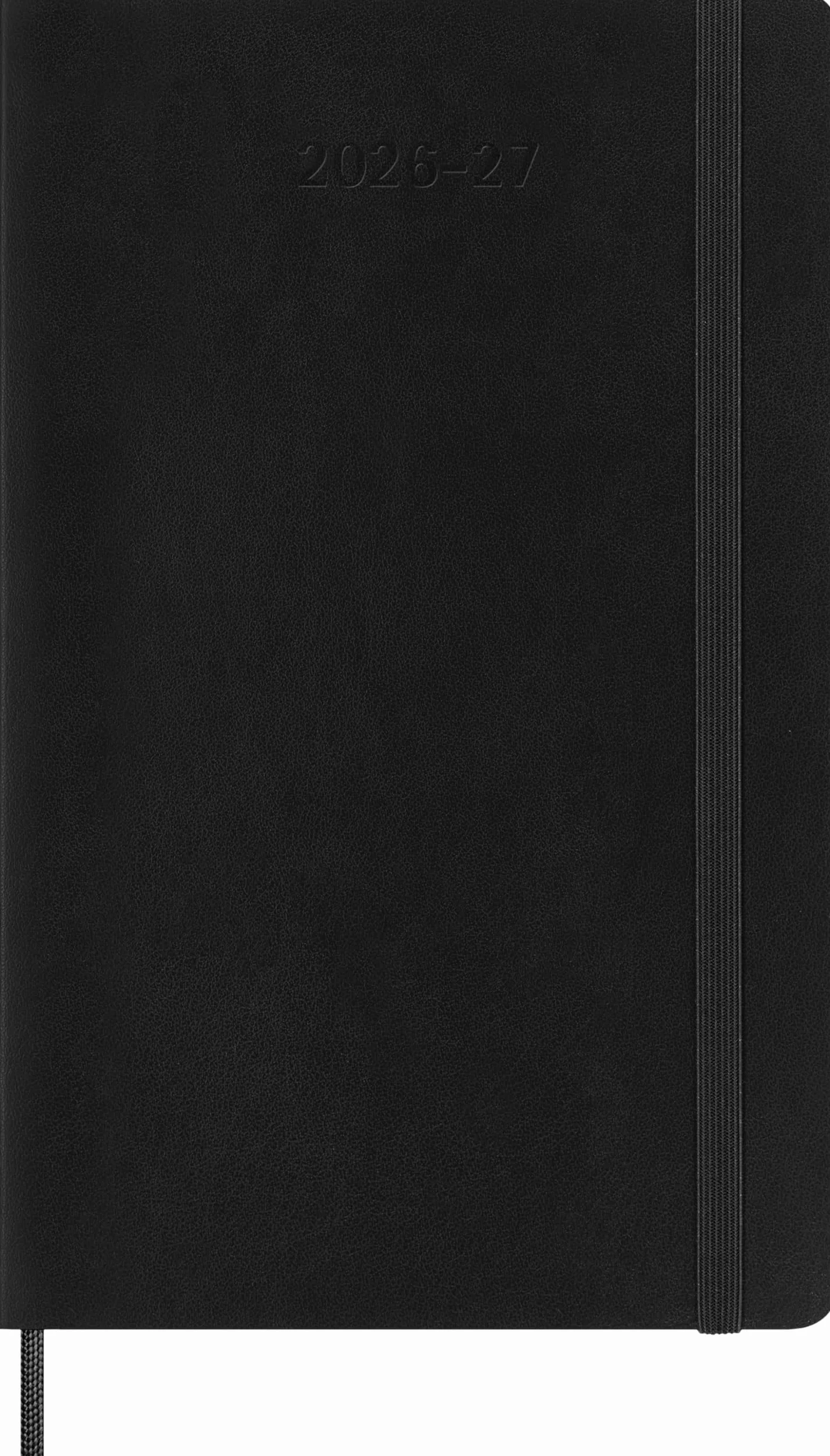 Moleskine Agenda Journalier 2026 2027 18 mois Couverture Souple Fermeture Élastique Noire Large 13 x 21 cm