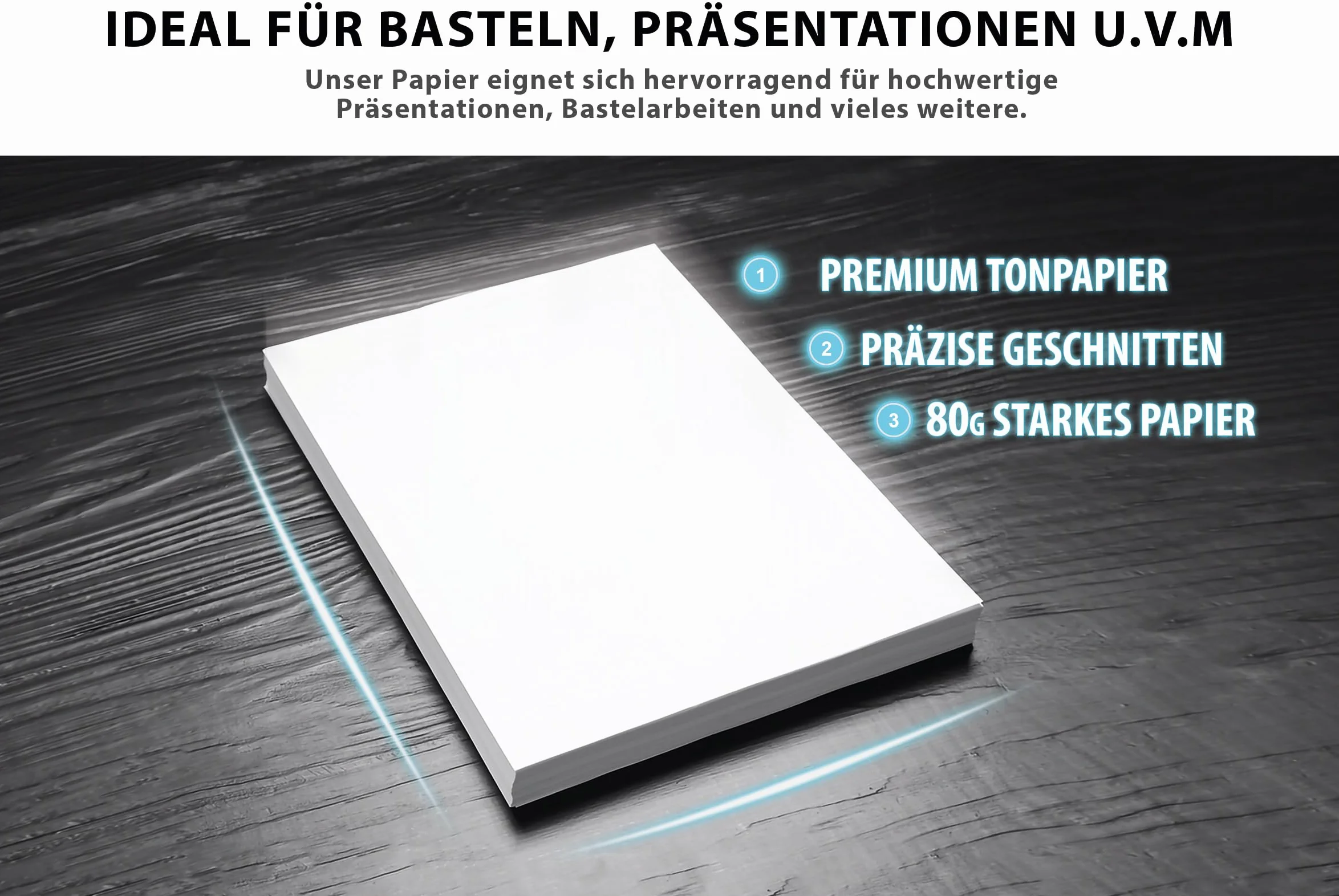 Papier imprimante blanc A3 150 feuilles 80 g DIN pour photocopieur laser jet d'encre