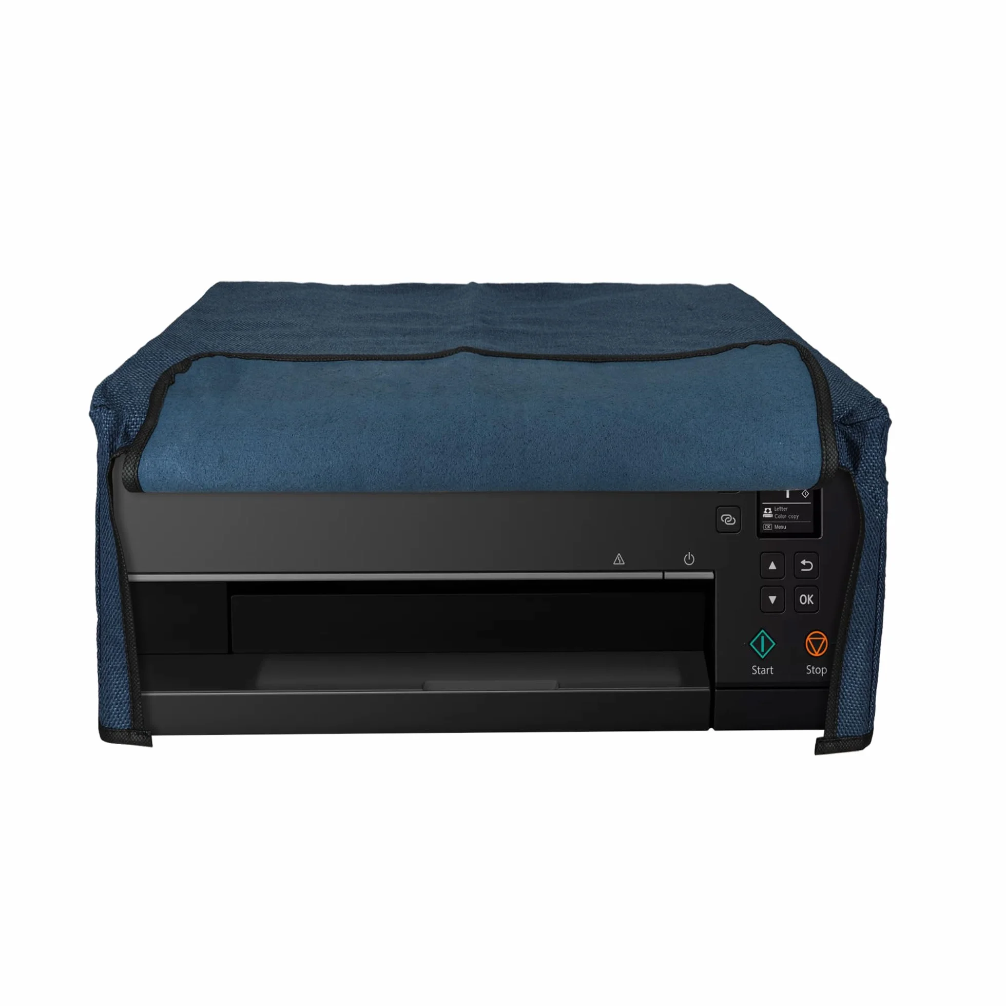 kwmobile Housse Imprimante Canon Pixma TS6350 Protection Lin bleu-gris