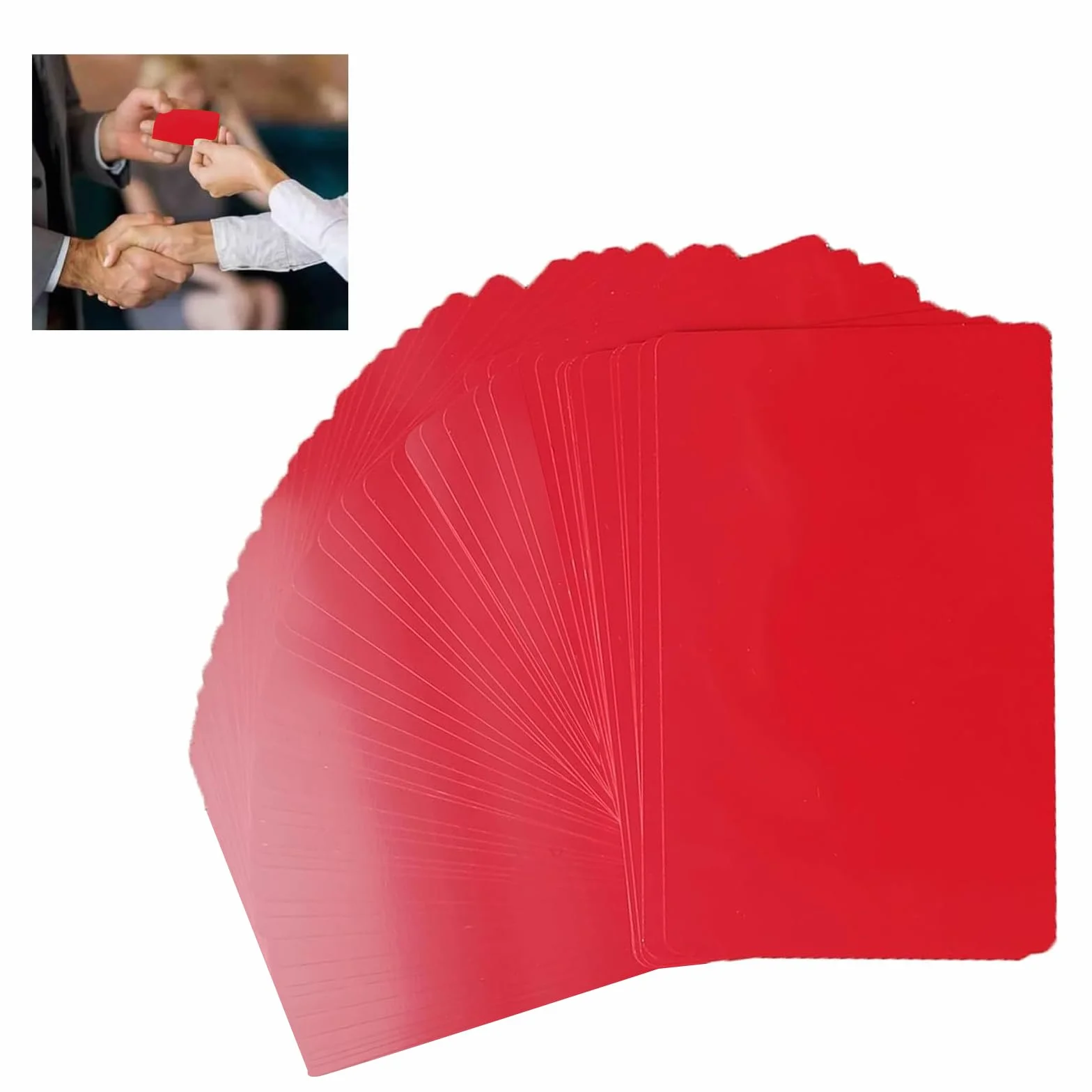 Cartes Visite Métal Le rouge Aluminium 50 Pièces 0.21mm