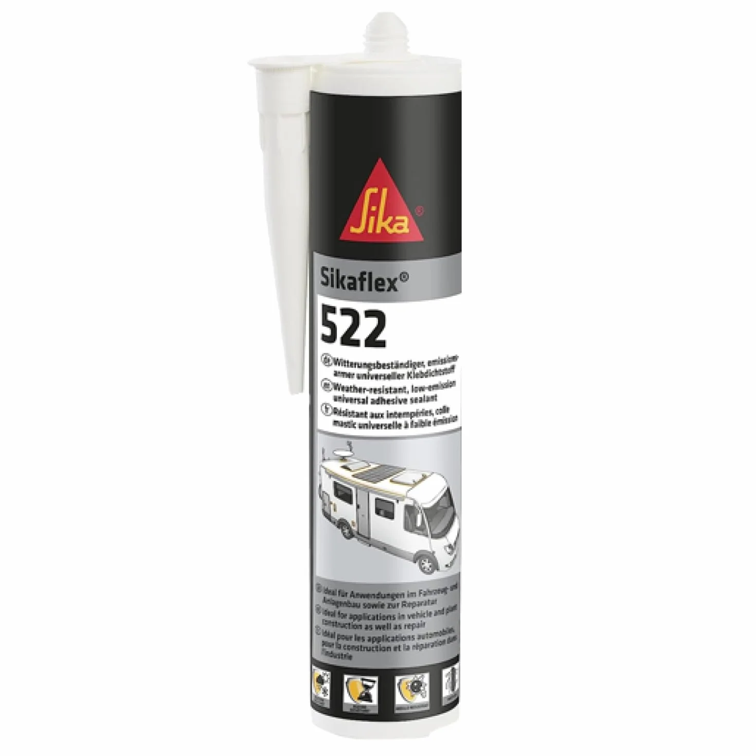 Sikaflex 522 Blanc Colle-mastic 300ml UV Résistant Intérieur Extérieur