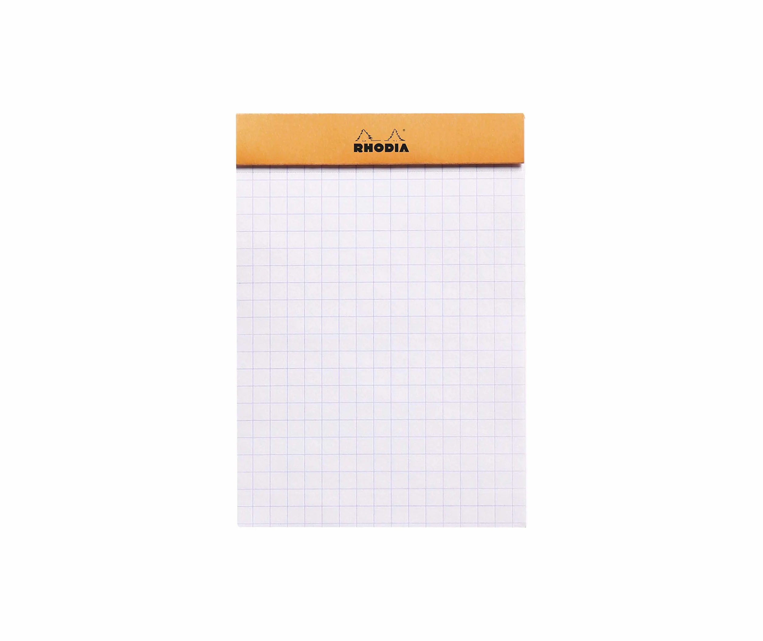 Rhodia Lot de 5 Bloc-Notes Agrafés N°12 Orange 8,5 x 12 cm Petits Carreaux 80 Feuilles Détachables Papier Clairefontaine Blanc 80 g/m