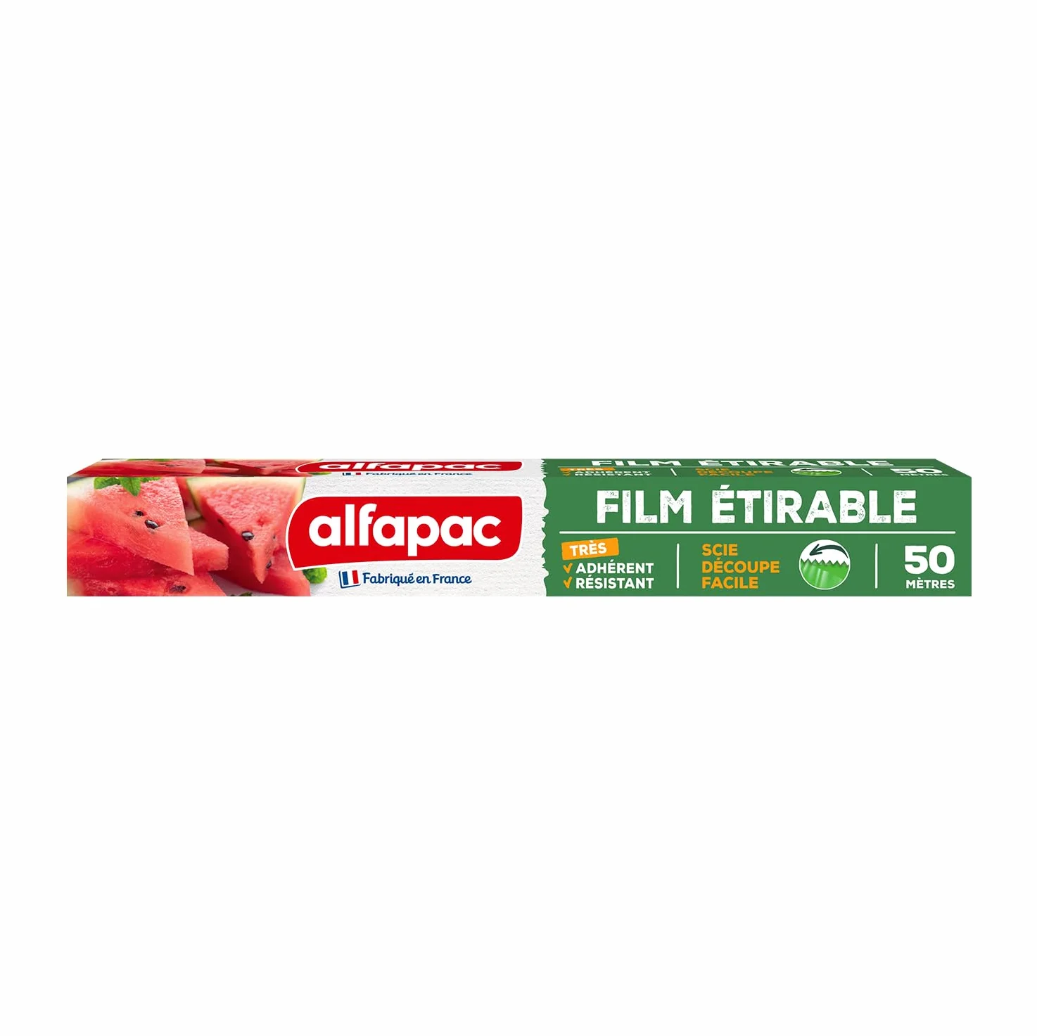 Alfapac film étirable 50M adhérent résistant fabriqué en France
