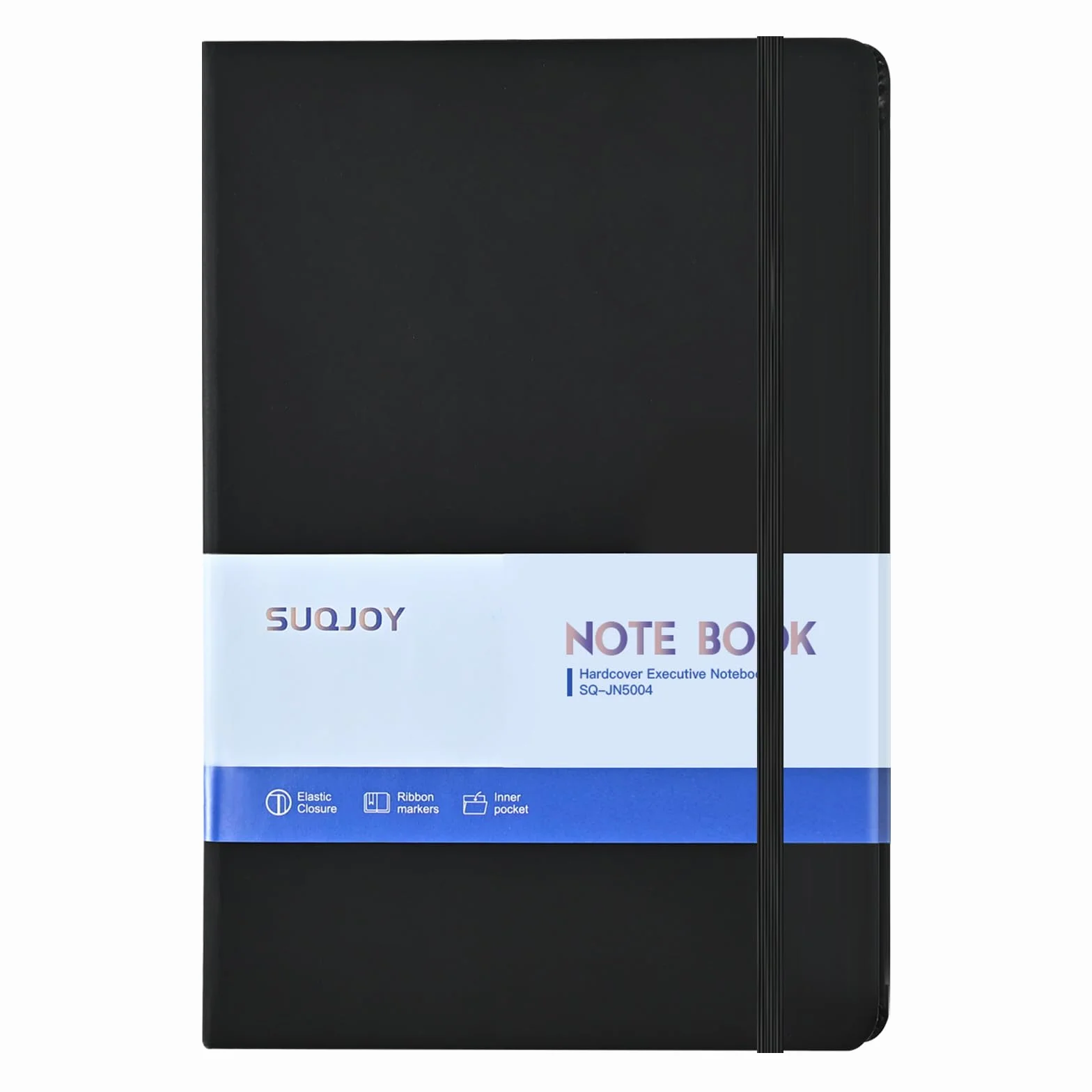 Carnet de Notes A5 Ligné 160 Pages Papier Épais 100 g/m² Couverture Rigide 14 x 21,1 cm Noir