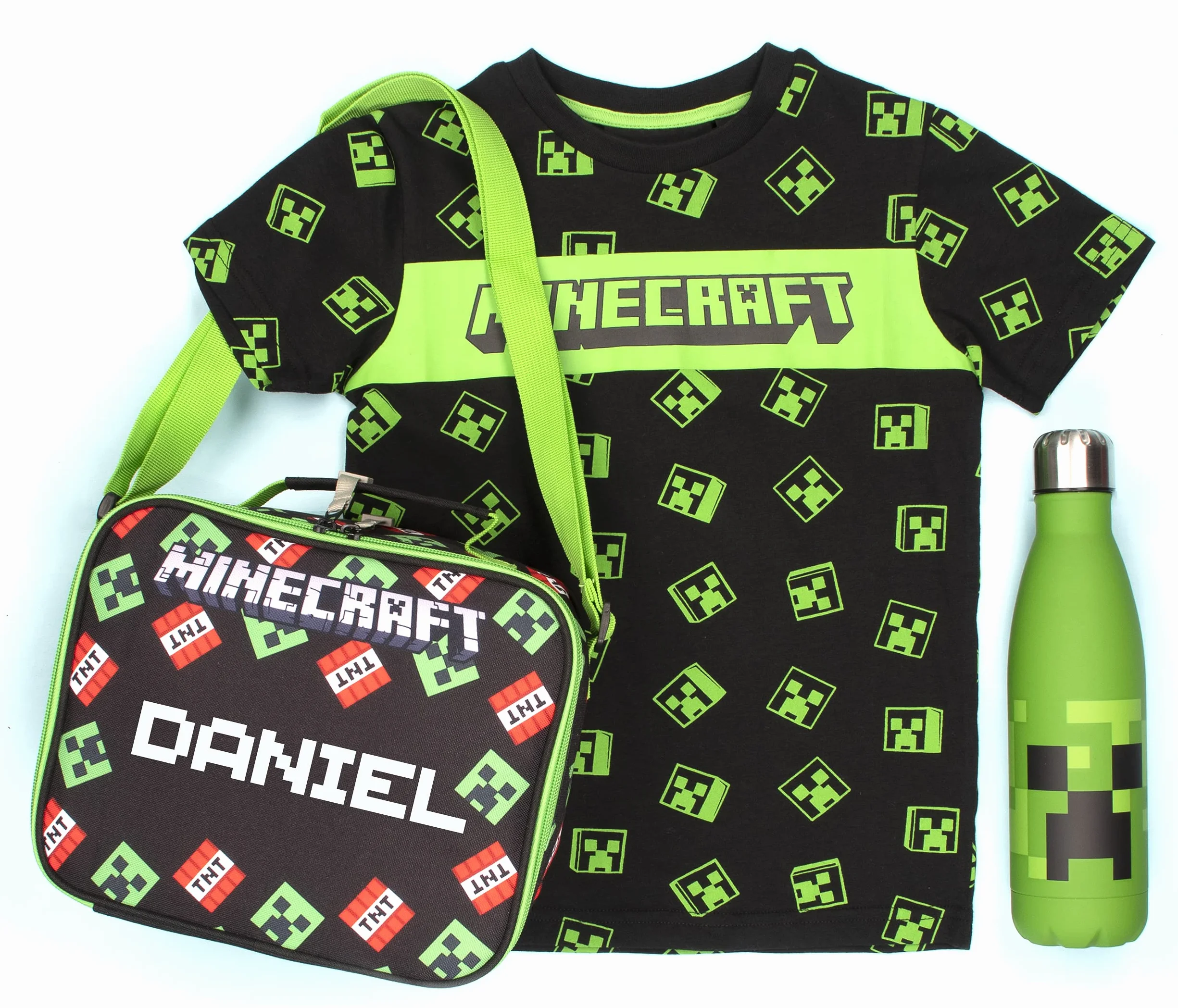 Minecraft Sac à Déjeuner Isotherme Enfants Double Compartiment Portatif Fringoo