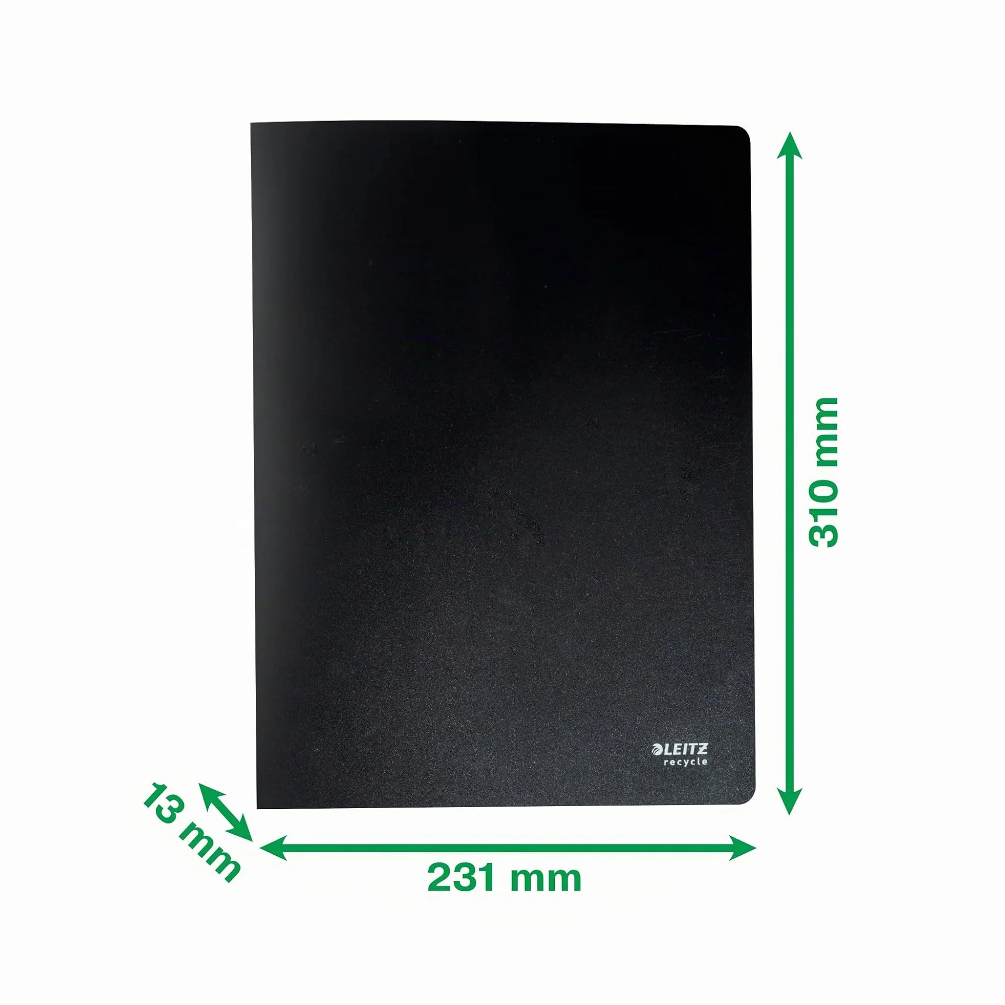 Leitz A4 Reliure Protège-Documents 20 Pochettes Plastifiées, Capacité 40 Feuilles, Noir