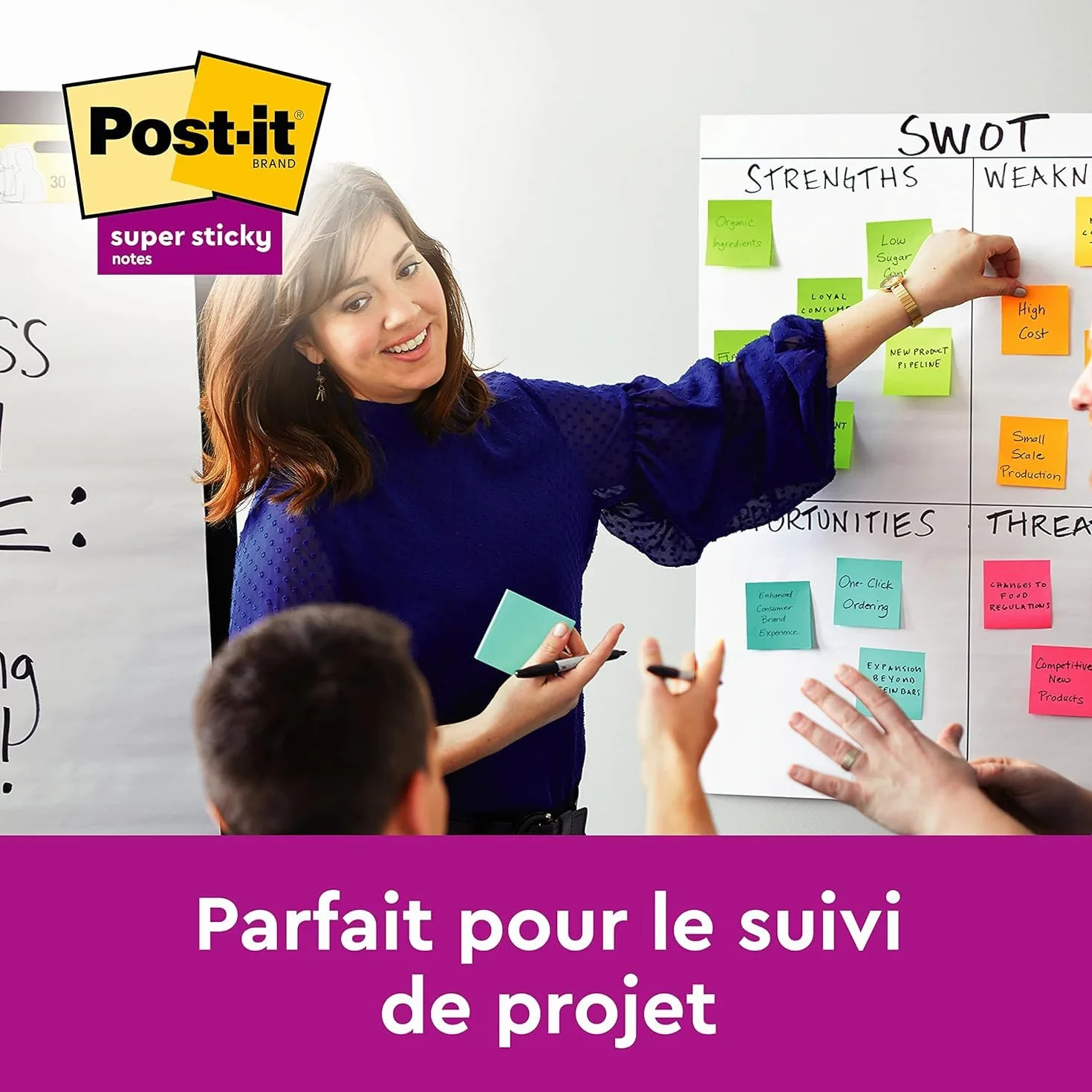 Post-it Notes Autocollantes Super Sticky Cosmic 6 Blocs 76 mm x 76 mm 90 Feuilles par Bloc