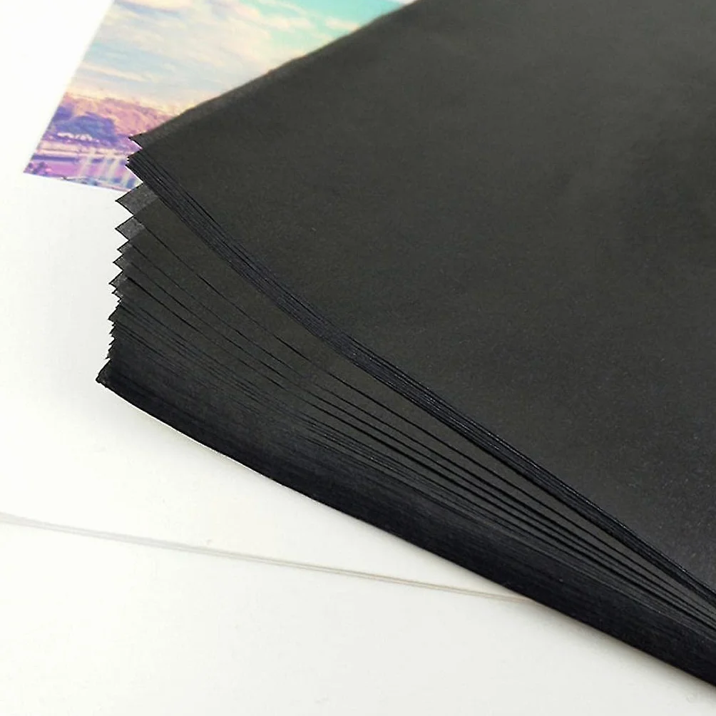 Papier carbone noir lot de 10 feuilles pour machine à écrire traitement de texte