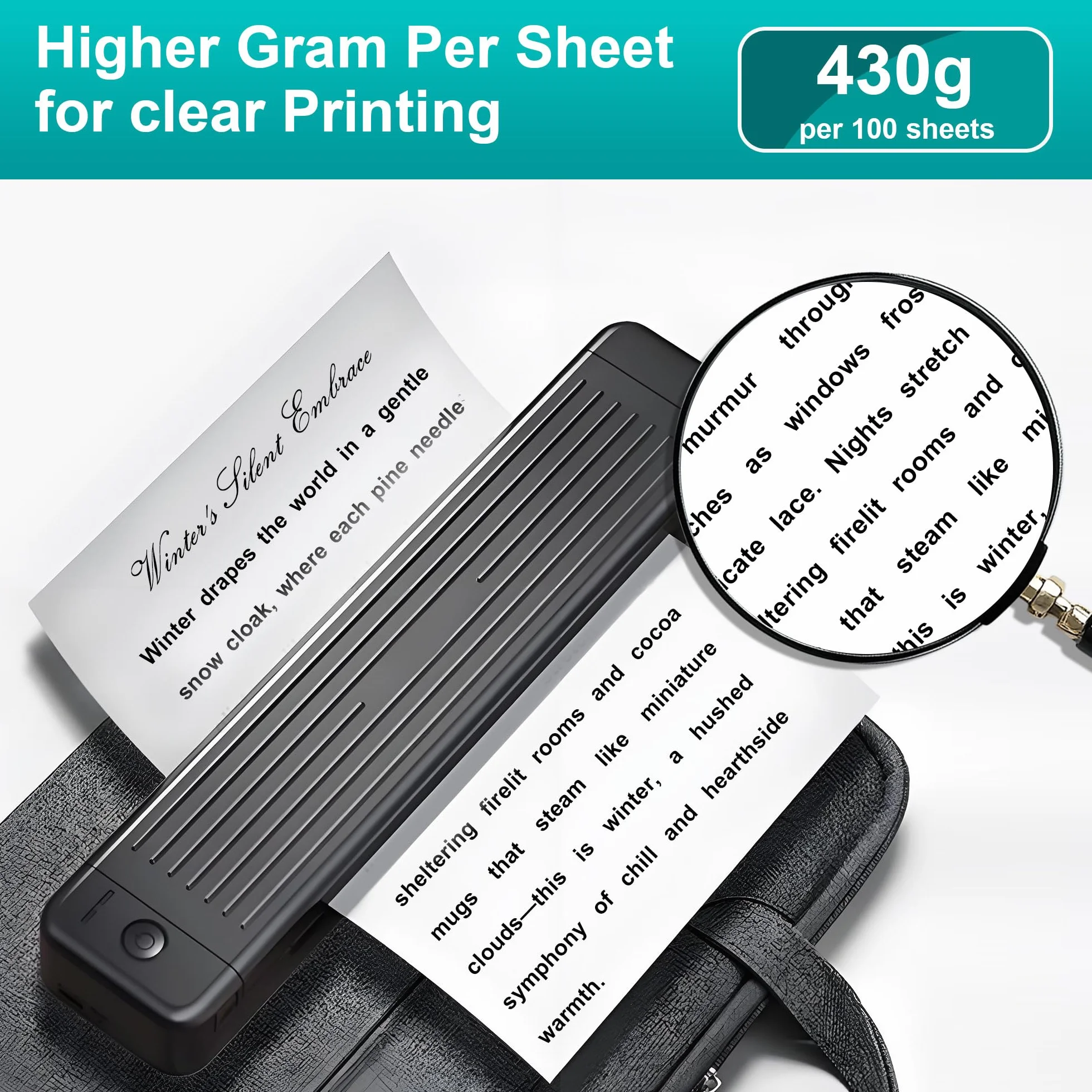 Papier Thermique A4 Pliable 100 Feuilles Sans BPA Séchage Rapide pour Imprimante Thermique