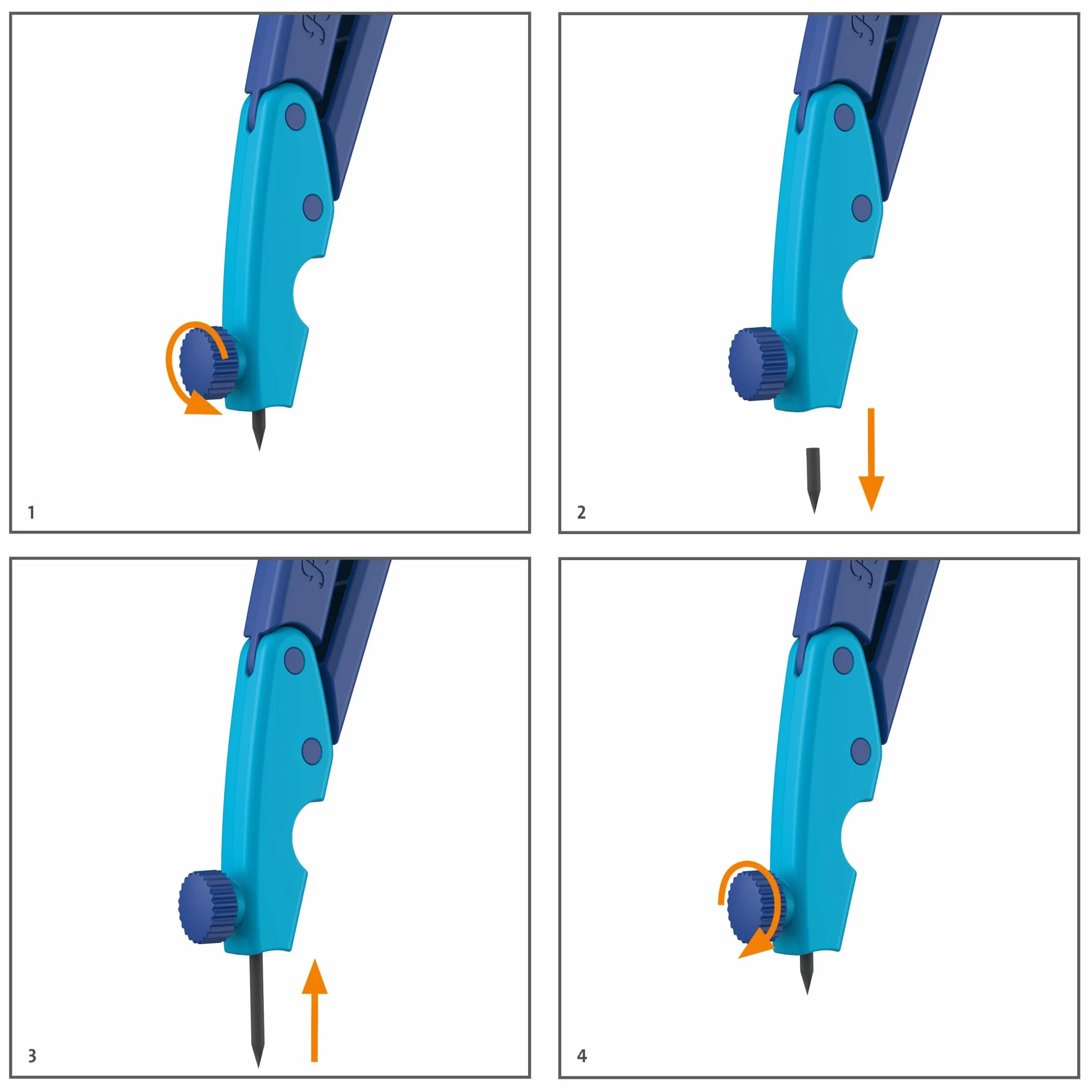 Pelikan Griffix Compass Longue Ergonomique avec Recharges et Taille-crayon