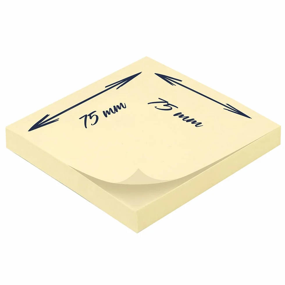WAYTEX 1200 Notes Autocollantes Repositionnables Pastel 12 Blocs 100 Feuilles 75 x 75 mm