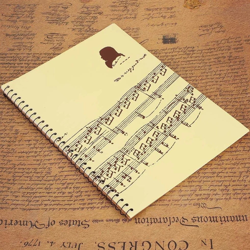 Carnet de Musique 50 Pages Jaune Papier à Écrire pour Compositeurs Étudiants Professeurs