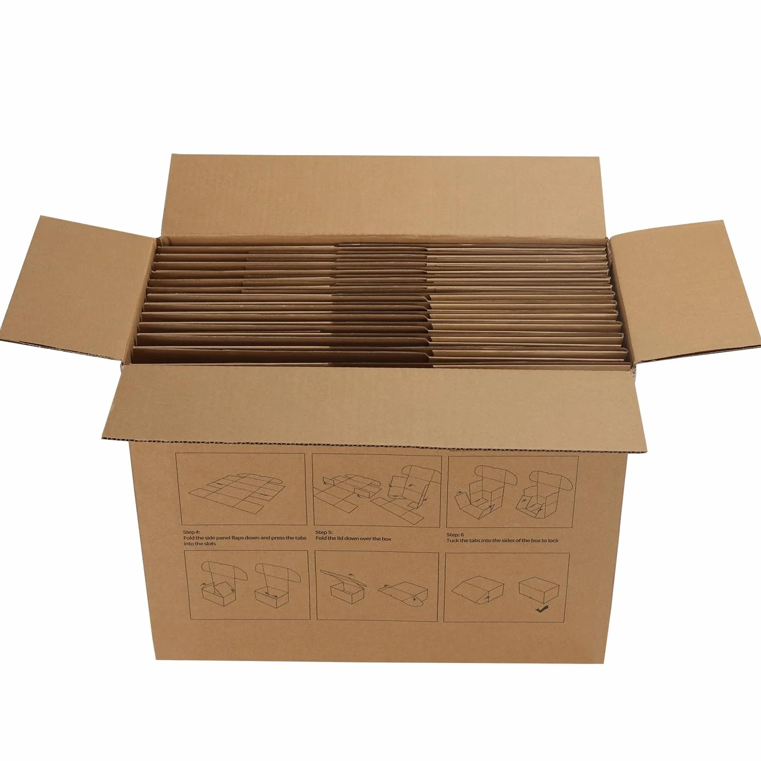 HORLIMER Petite Boîte d'expédition 30,5x22,9x15,3 cm Marron Lot de 15 Boîte en Carton Pliables
