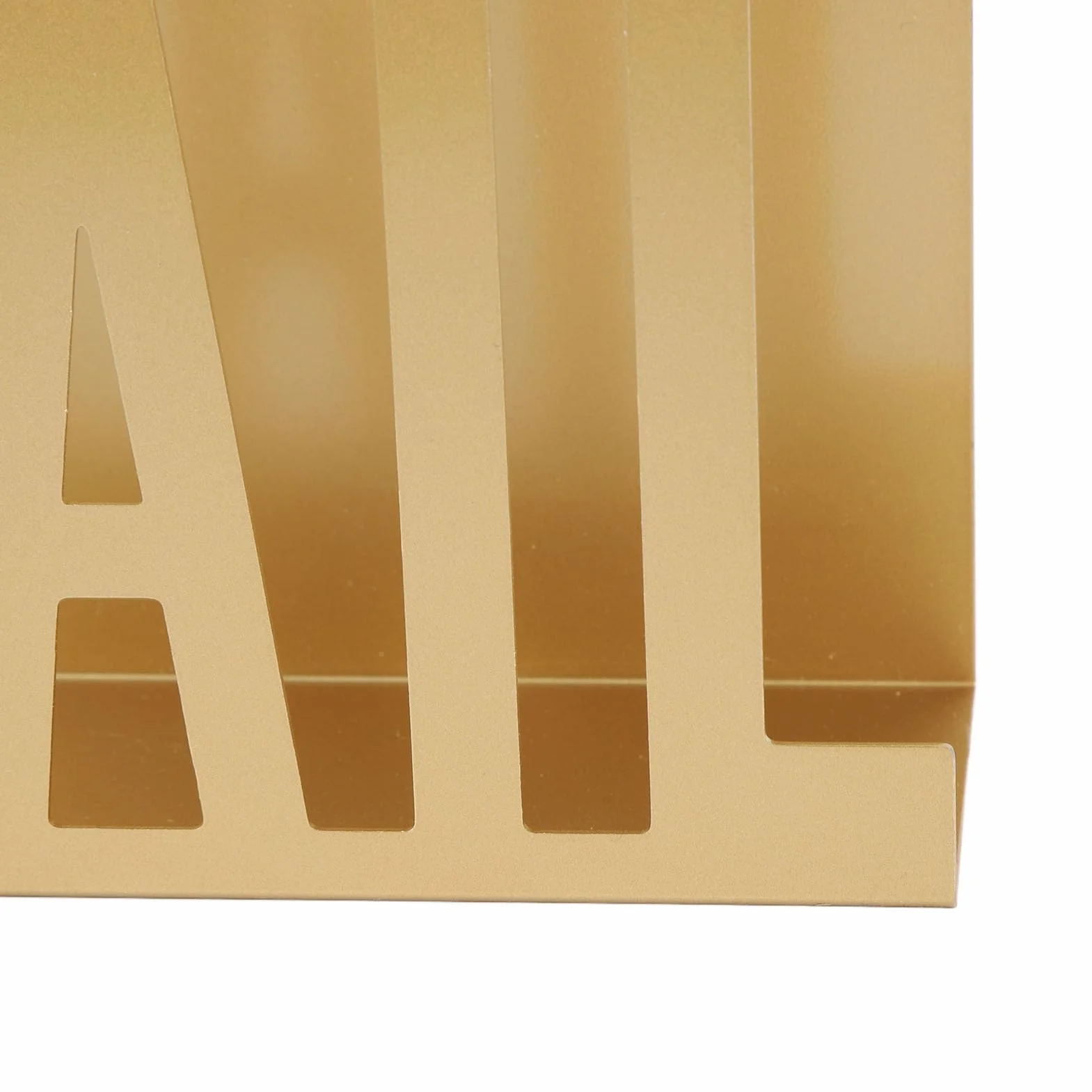 Support Courrier Métal Bureau Design Creux Factures Lettres Papiers (GOLD)
