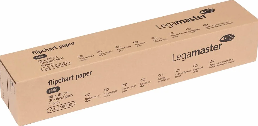 Legamaster Papier pour chevalet 5 blocs 20 feuilles à carreaux