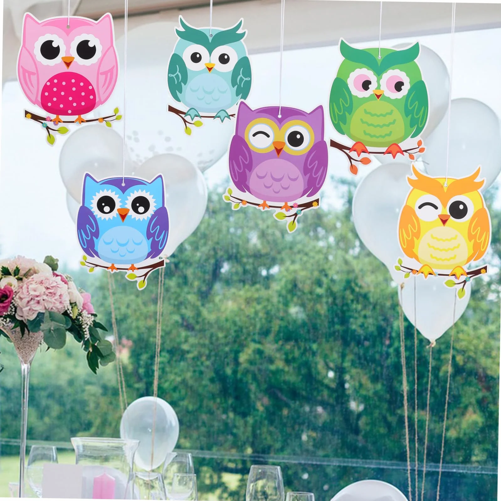 ORFOFE Décoration Rentrée Scolaire Hibou Suspendue en Papier et Corde Coton