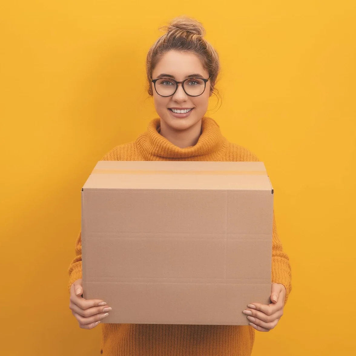 Cartons pliants d’emballage 500 x 500 x 500 mm brun simple cannelure 25 pièces