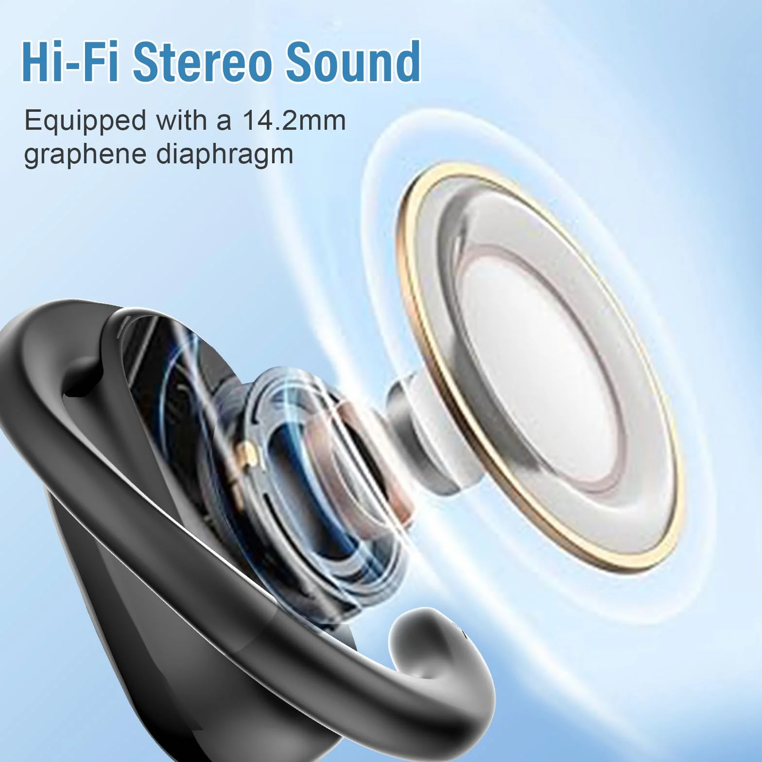 AI Ecouteur Traducteur Instantané 58H Bluetooth 5.4 Ecouteurs sans Fil Open Ear 164 Langues 3 en 1 Traduction Vocale