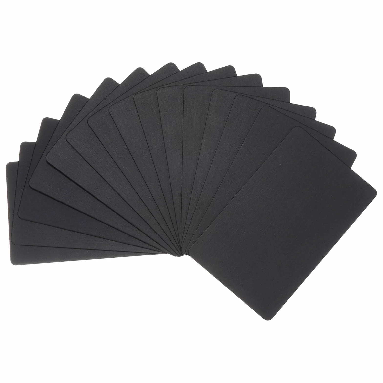 PATIKIL Cartes de Visite Métal Anodisé Aluminium 0,8 mm Épais 3,4x2,1 pouce Laser Gravure Imprimable Noir