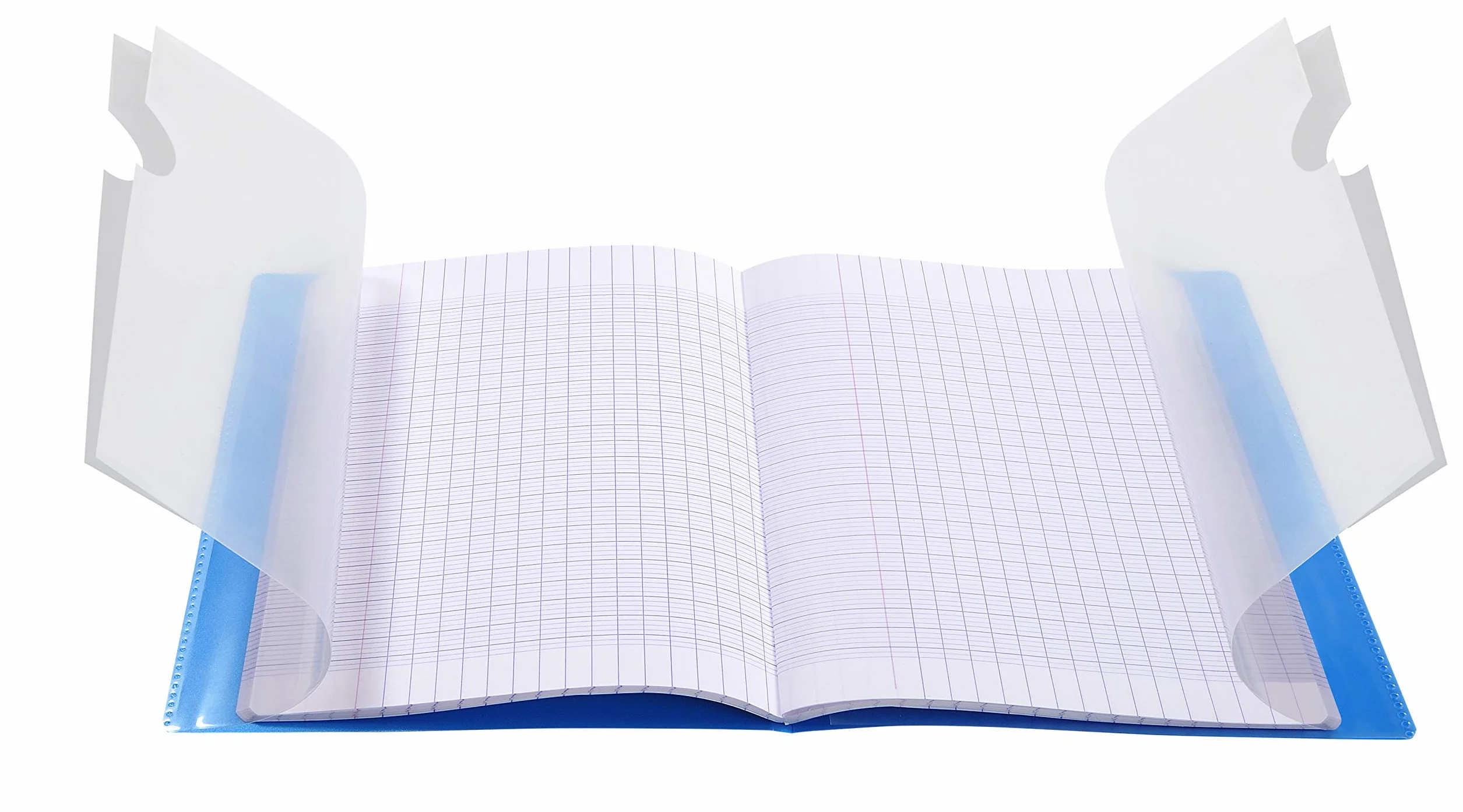 Clairefontaine Koverbook Cahiers Agrafés 17x22 cm 96 Pages Grands Carreaux 90 g Couverture Polypro Bleu