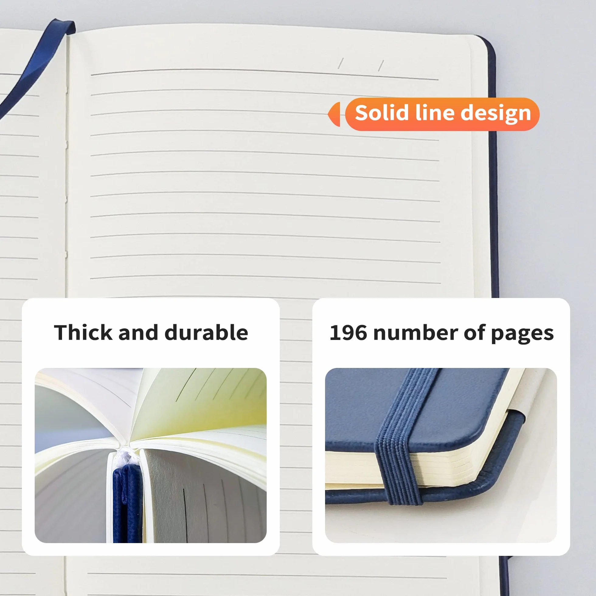 Carnet de Notes A5 Ligné 192 Pages Couverture Rigide avec Bande Élastique et Poche Pliable Cuir The Pro Vert