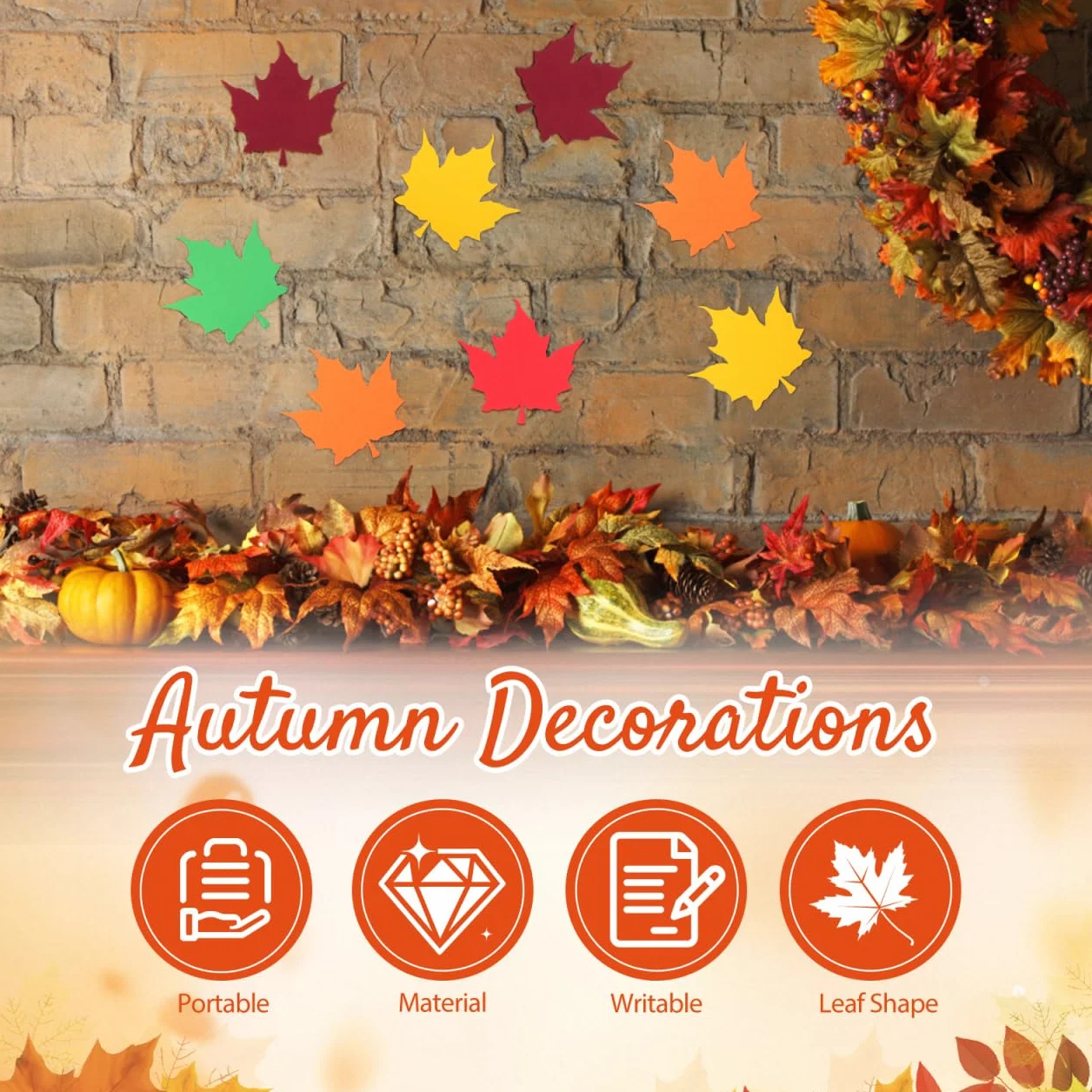 50 Cartes Message Feuilles Érable Découpées Main Papier Déco Automne Thanksgiving Fête Diy