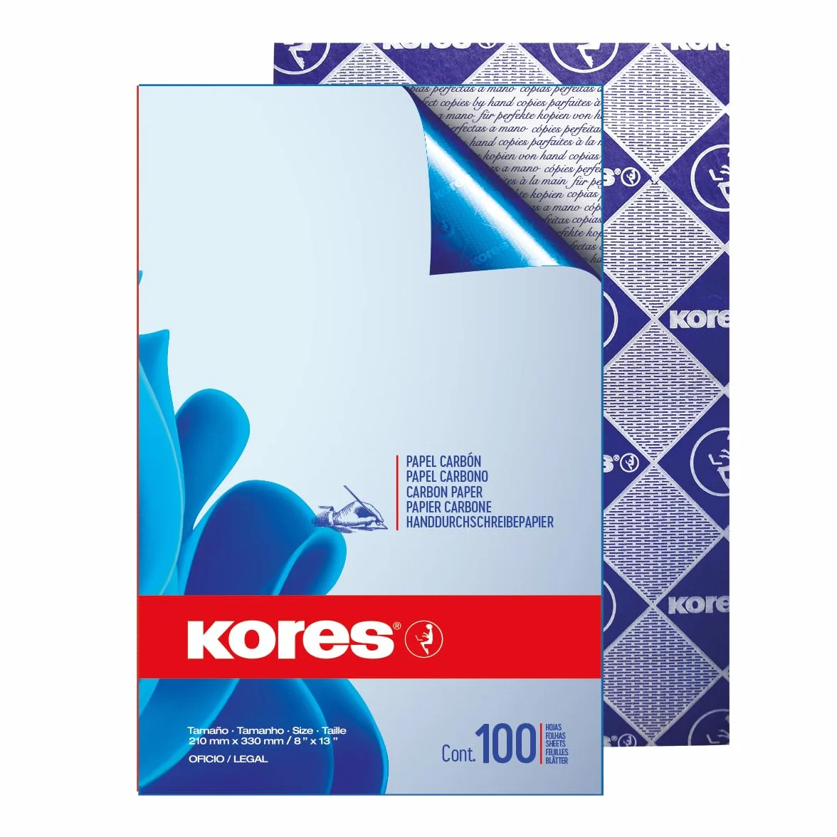 Kores 78478P feuillets DIN A4 bleu 100 feuilles